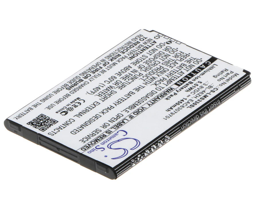 CS-LMS330SL : Battery for LG Treasure, L51AL, Escape 3 and others - Replaces LG BL-46ZH, EAC63079701 - Image 2