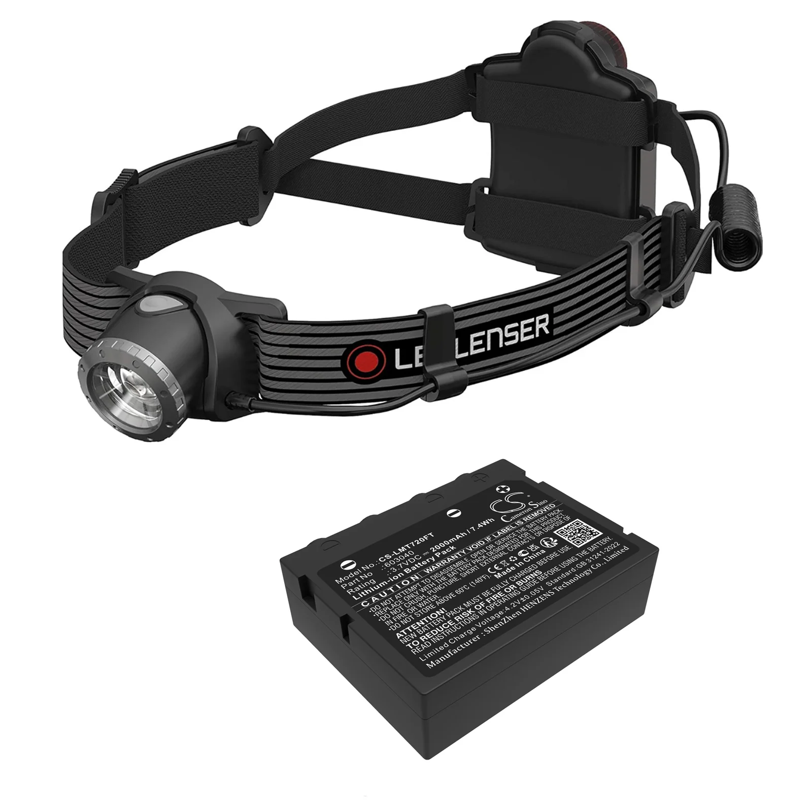 CS-LMT720FT : Battery for Ledlenser H7 SE, H7R, H7R CR and others - Replaces Ledlenser 603040 - Image 3