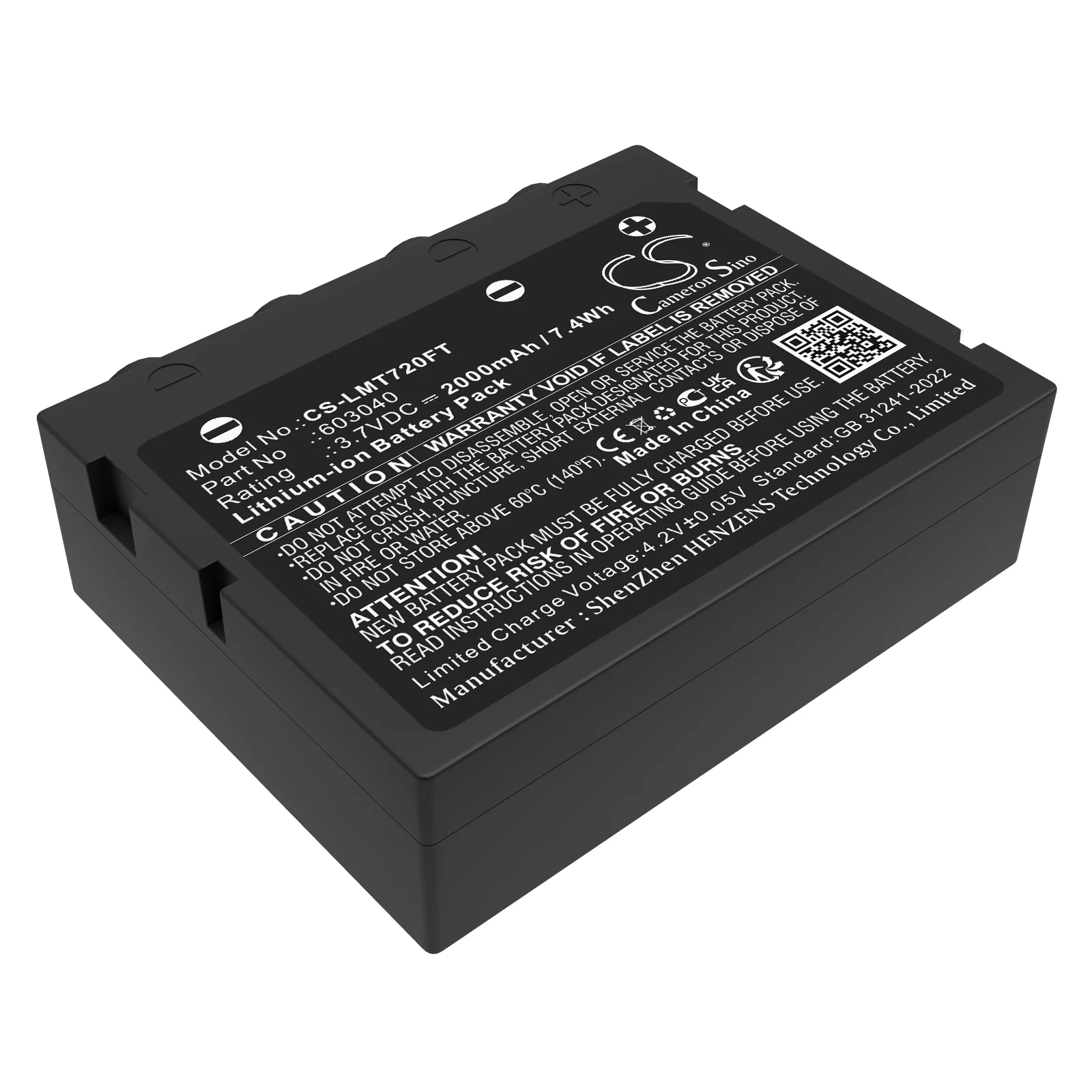CS-LMT720FT : Battery for Ledlenser H7 SE, H7R, H7R CR and others - Replaces Ledlenser 603040 - Image 4