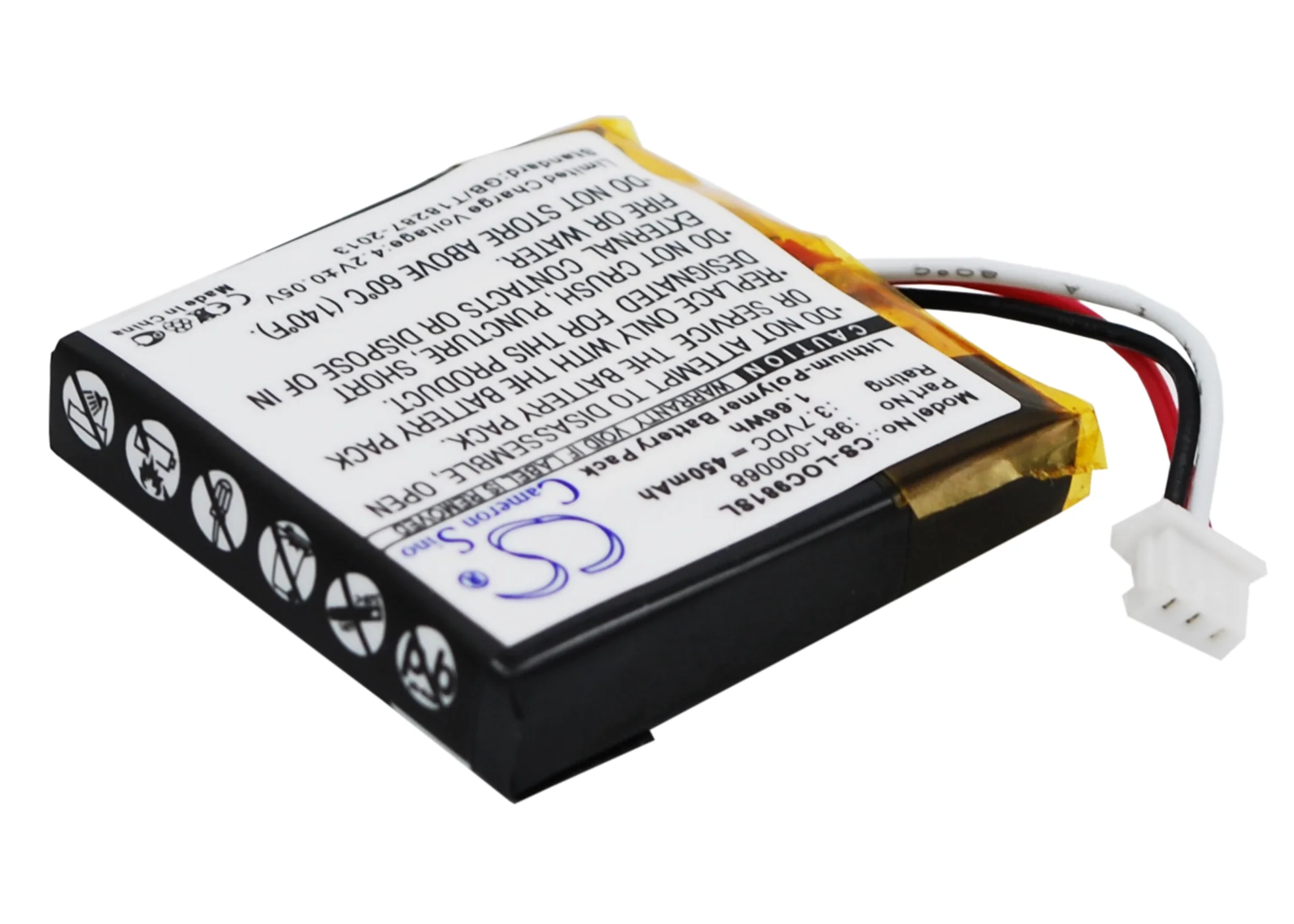 CS-LOC981SL : Battery for Logitech ClearChat PC, 981-000068, 981-000069 and others - Replaces Logitech 981-000068 - Image 3