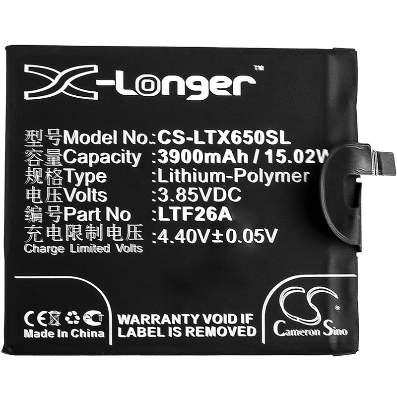 CS-LTX650SL : Battery for LeTV Le Pro 3 AI, LEX651, LEX650 and others - Replaces LeTV LTF26A - Image 3