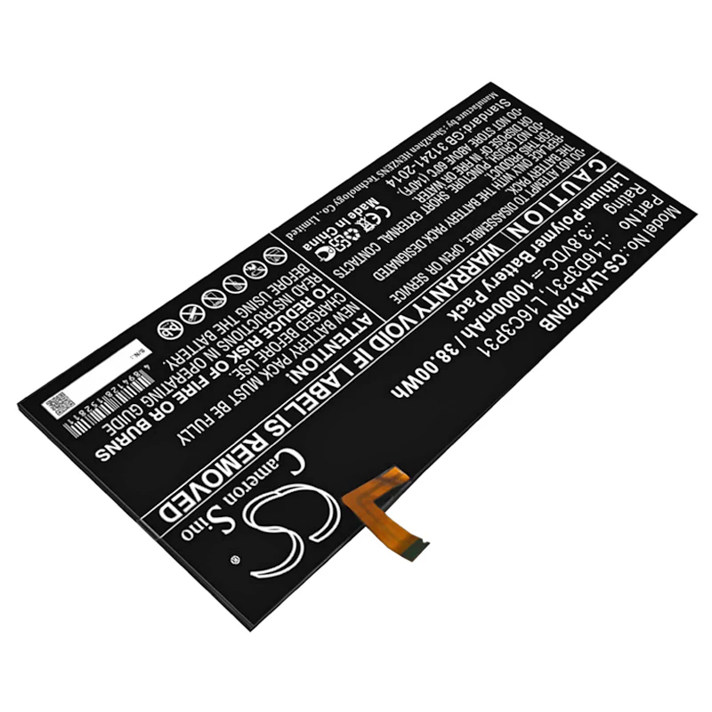 CS-LVA120NB : Battery for Lenovo Yoga A12, YB-Q501F ZA1Y0061US - Replaces Lenovo L16D3P31, L16C3P31 - Image 2