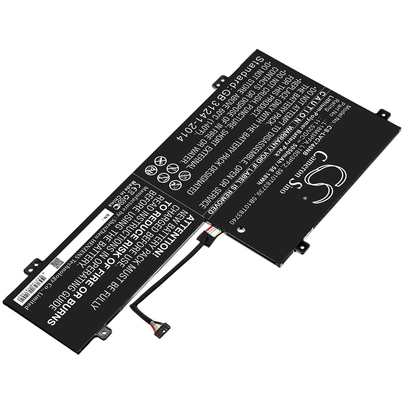 CS-LVC740NB : Battery for Lenovo Yoga C740, Yoga C740-15IML, YOGA C740-15 - Replaces Lenovo 5B10T83739, 5B10T83740, L18M3PFA and others - Image 2