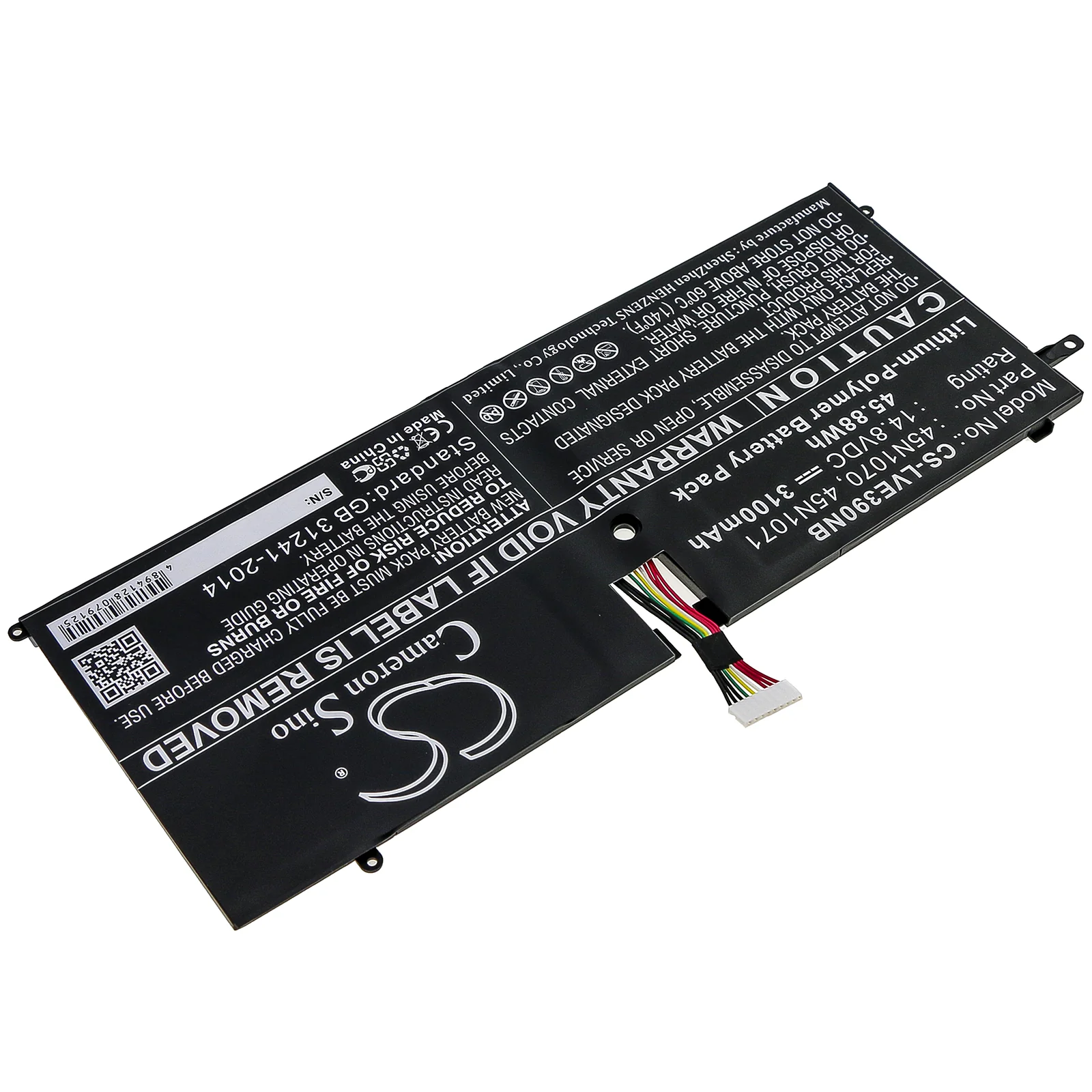 CS-LVE390NB : Battery for Lenovo ThinkPad X1 Carbon 3460-22U, ThinkPad X1 Carbon 3460-23U, ThinkPad X1 Carbon 3460-25U and others - Replaces Lenovo 45N1070, 45N1071 - Image 2