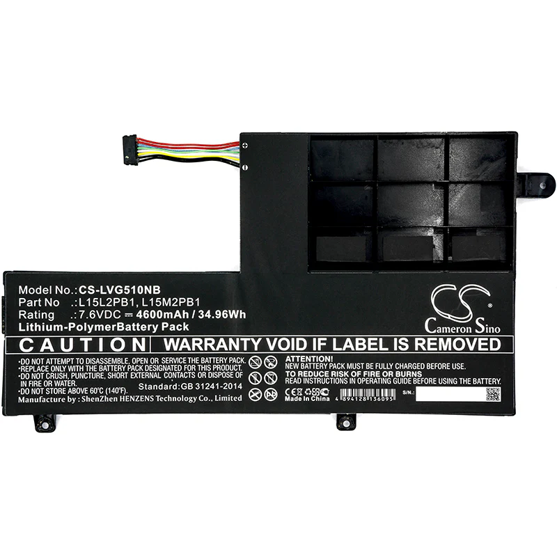 CS-LVG510NB : Battery for Lenovo Yoga 510, Yoga 510-15ISK, Yoga 510-14AST and others - Replaces Lenovo L15L2PB1, L15M2PB1, 5B10K84491 and others - Image 3