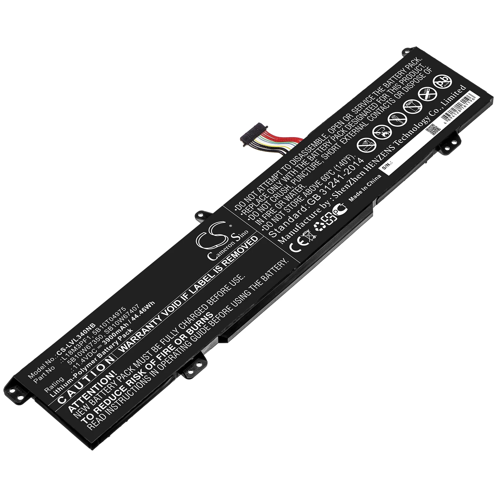 CS-LVL340NB : Battery for Lenovo IdeaPad L340-15IRH, IdeaPad L340-17IRH, IdeaPad L340 SP/B - Replaces Lenovo 5B10T04975, 5B10W67350, L18M3PF1 and others