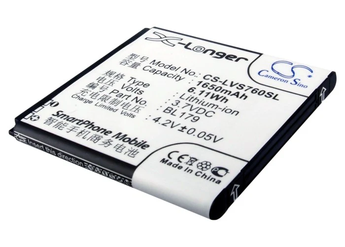 CS-LVS760SL : Battery for Lenovo A288t, A690, A698T and others - Replaces Lenovo BL179, BL186, BL200 and others - Image 4