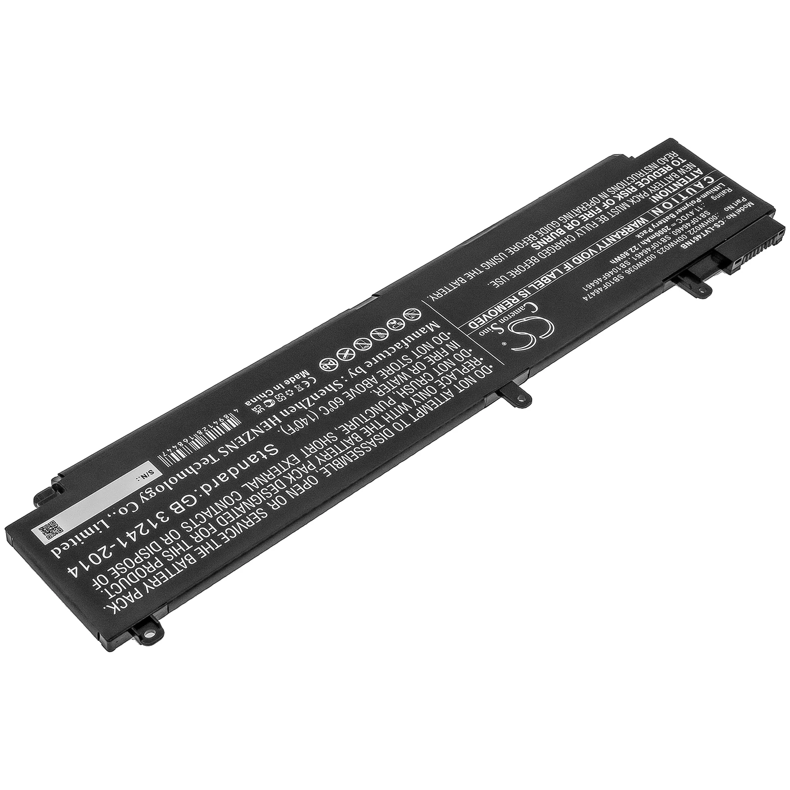 CS-LVT461NB : Battery for Lenovo ThinkPad T460s(20F9002YCD), T460s-2RCD, ThinkPad T460s(20F9A031CD) and others - Replaces Lenovo 00HW022, 00HW023, 00HW036 and others - Image 2