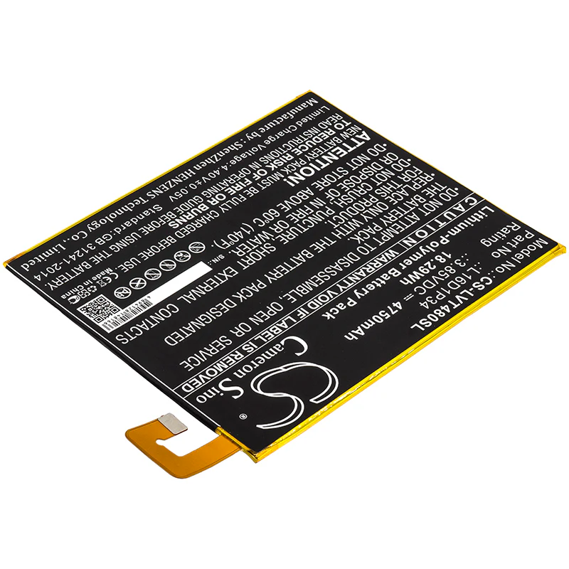 CS-LVT480SL : Battery for Lenovo Tab4 8, Tab4 8 Plus, TB-8704X and others - Replaces Lenovo L16D1P34 - Image 2