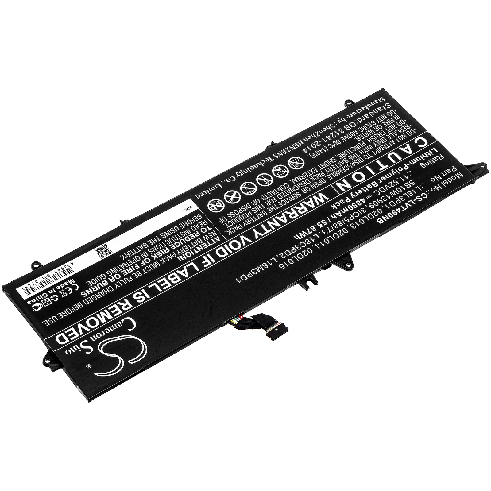 CS-LVT490NB : Battery for Lenovo ThinkPad T490s(20NX0015CD), ThinkPad T490s-20NYS02A00, ThinkPad T495s-20QKS01E00 and others - Replaces Lenovo 02DL013, 02DL014, 02DL015 and others - Image 2