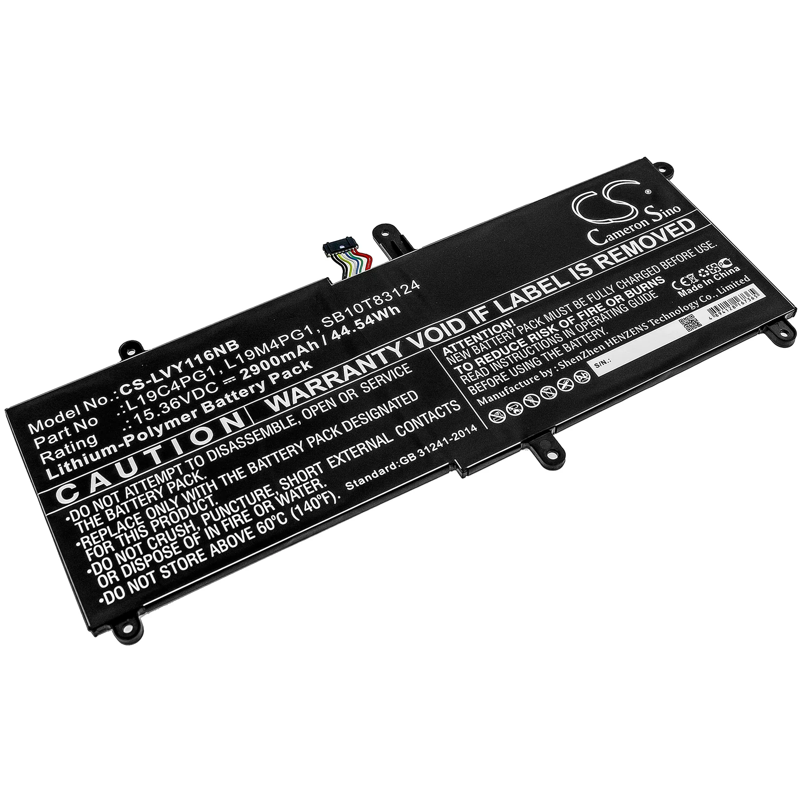 CS-LVY116NB : Battery for Lenovo 11e Yoga Gen 6 20SES00100, 11e Yoga Gen 6 20SES0FH00, 11e Yoga Gen 6 20SES0BU00 and others - Replaces Lenovo L19C4PG1, L19M4PG1, SB10T83124 and others - Image 5