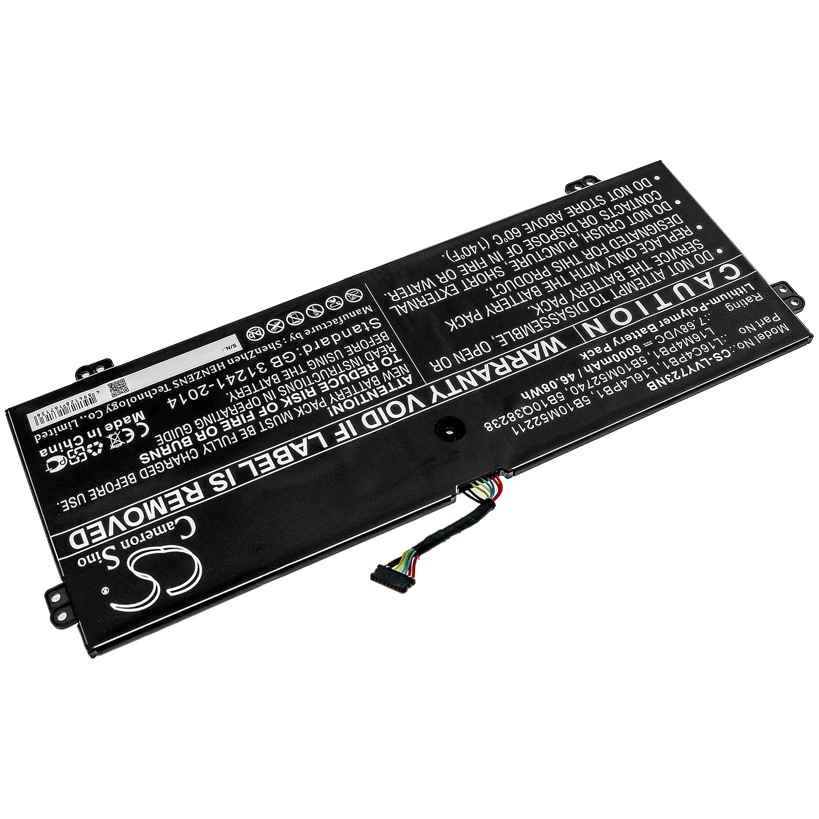 CS-LVY723NB : Battery for Lenovo YG 720-13IKB I7 16G 1TB 10H 80X6006QAU, YG 730-13IKB I7 16G 512G 10H-81CT007CAU, Yoga 730-13IKB(81CT005NMZ) and others - Replaces Lenovo L16L4PB1, L16M4PB1, 5B10M52211 and others - Image 2