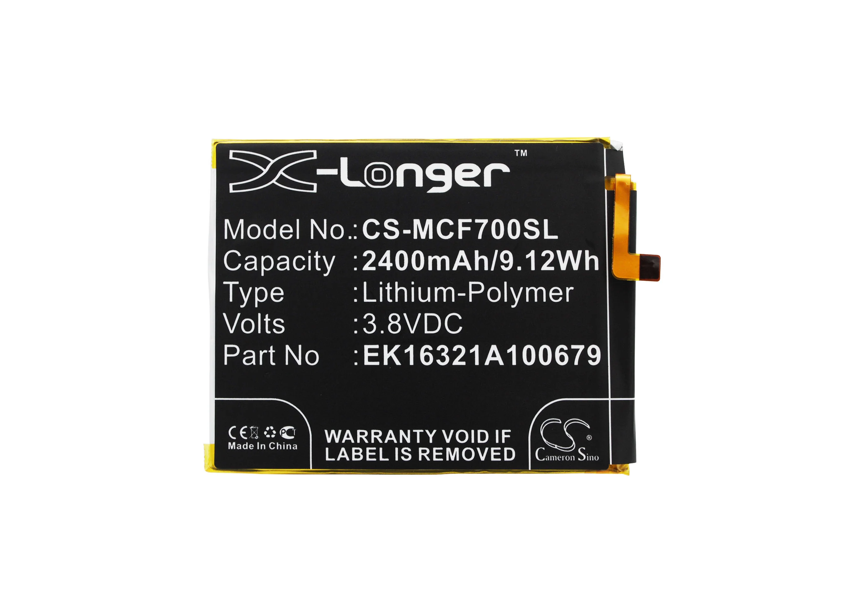 CS-MCF700SL : Battery for Mobistel Cynus F7, Cynus F7 4G - Replaces Mobistel EK16321A100679 - Image 6