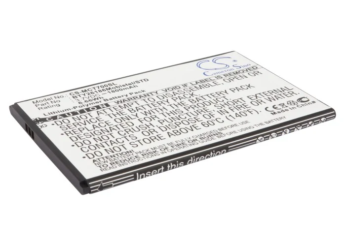 CS-MCT700SL : Battery for Mobistel Cynus T7, MT-600S, MT-600W - Replaces Mobistel BTY26186, BTY26186Mobistel/STD - Image 3