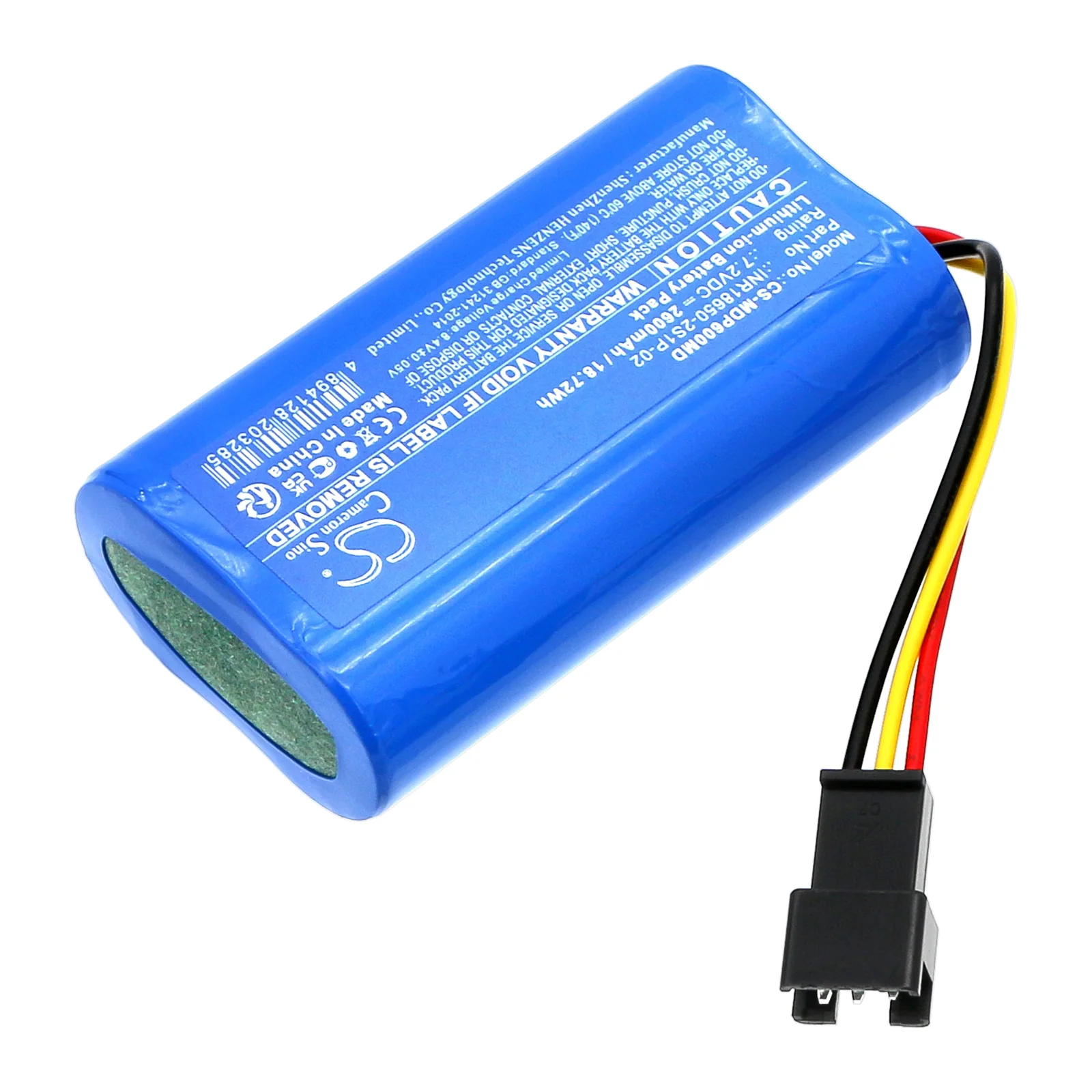 CS-MDP600MD : Battery for Medcaptain SYS-6010A, MP-60A - Replaces Medcaptain INR18650-2S1P-02 - Image 6