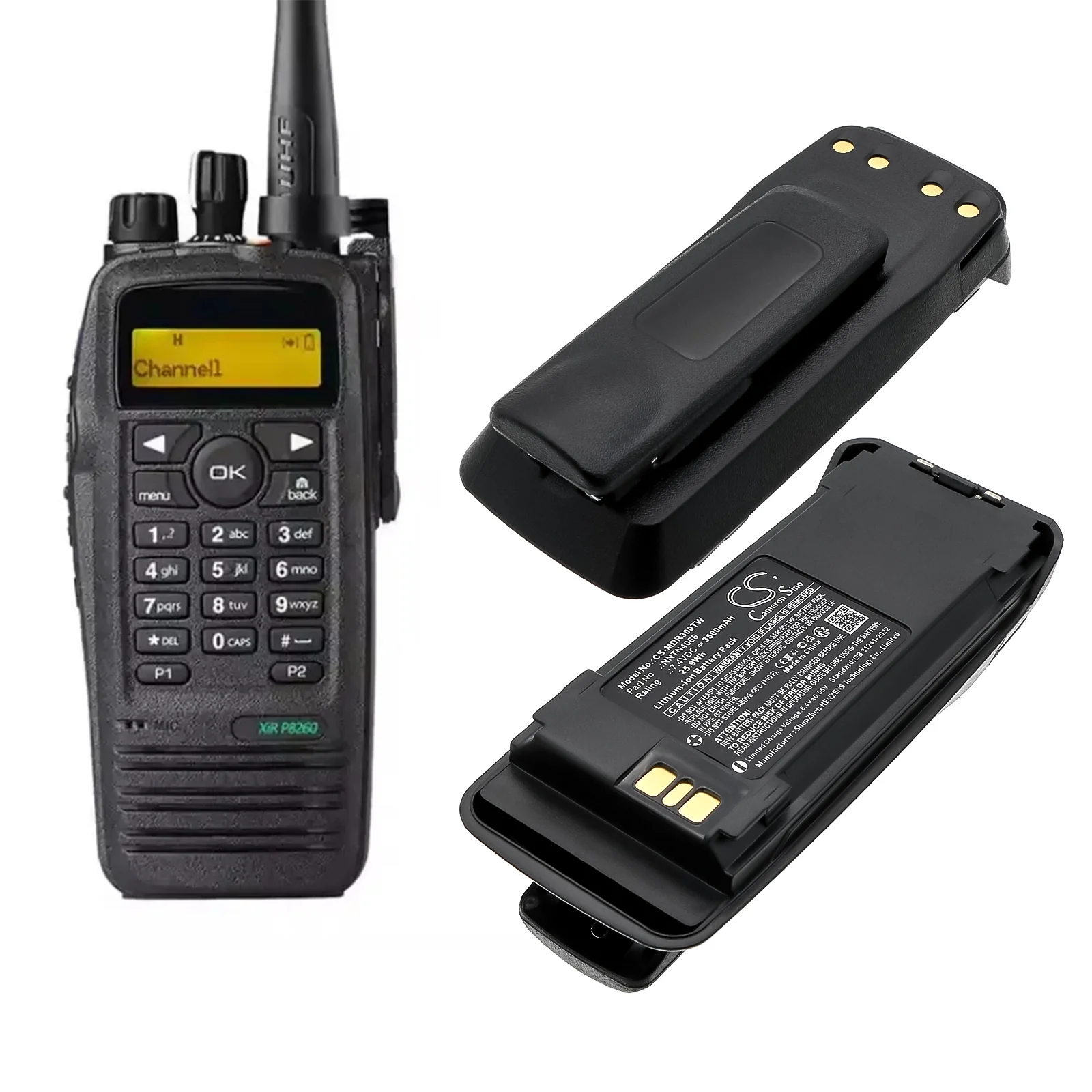 CS-MDR300TW : 7.4v 3500mAh Li-ION battery with Impres, replaces PMNN4065, PMNN4066, PMNN4077 etc. - Image 5