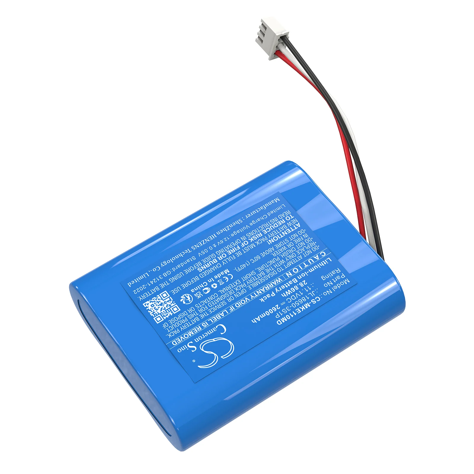 CS-MKE110MD : Battery for MDKMed ME11 - Replaces MDKMed JL18650-3S1P - Image 8