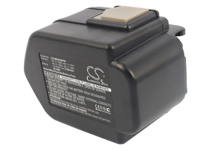 CS-MKE398PW : Battery for Milwaukee PAD12, PAS12PP, PCS12T and others - Replaces Milwaukee 48-11-1900, 48-11-1950, 48-11-1960 and others - Image 3