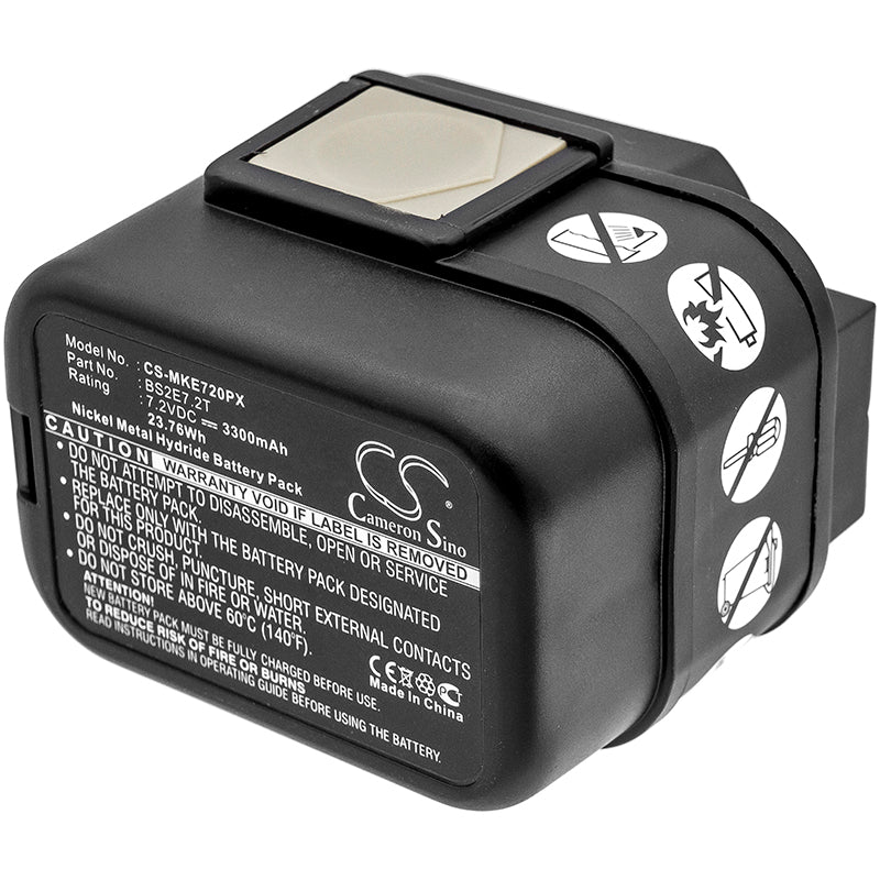 CS-MKE720PX : Battery for Milwaukee PES7.2T - Replaces Milwaukee BS2E7.2T