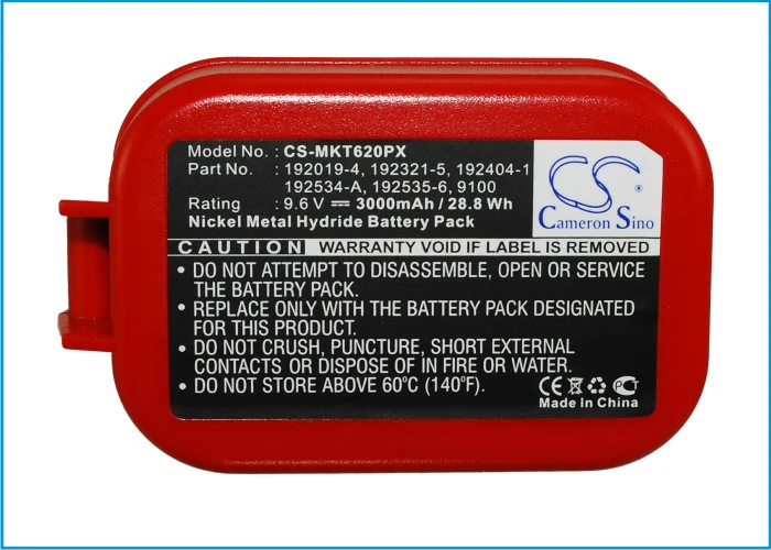 CS-MKT620PX : Battery for Makita 6014DW, 6200D, 6200DW and others - Replaces Makita 192019-4, 192321-5, 192404-1 and others - Image 5