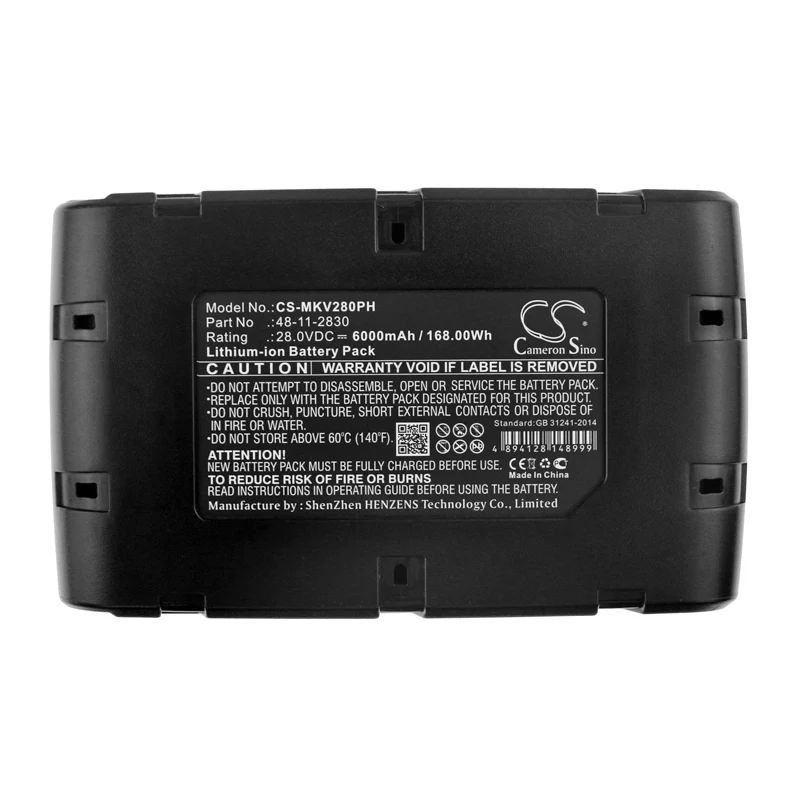 CS-MKV280PH : Battery for Milwaukee V28, 28V, 0726-22 and others - Replaces Milwaukee 48-11-2850, 4932352732, M28 and others - Image 6