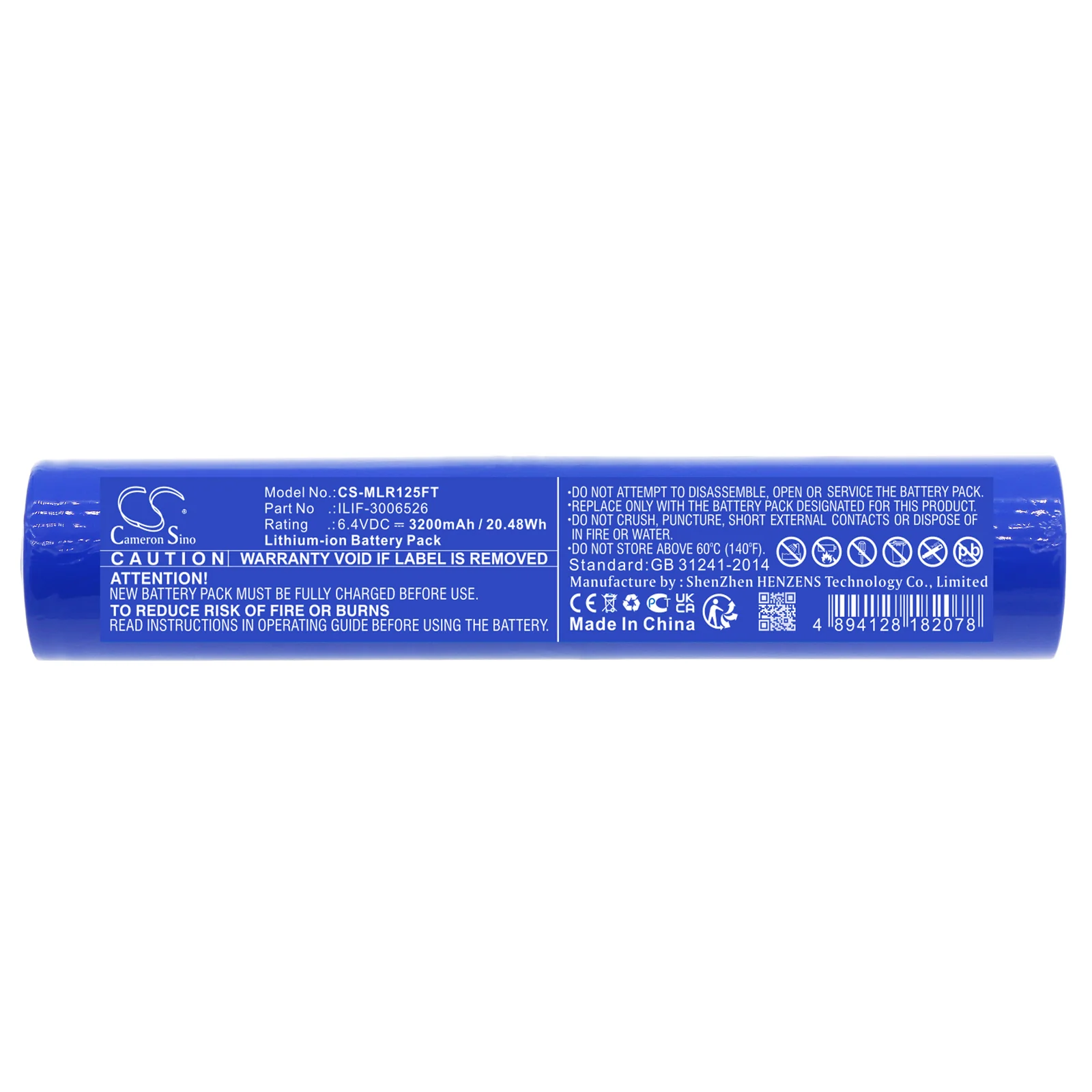CS-MLR125FT : Battery for Maglite ML125, ML150LR, ML150LRX - Replaces Maglite ILIF-3006526 - Image 3
