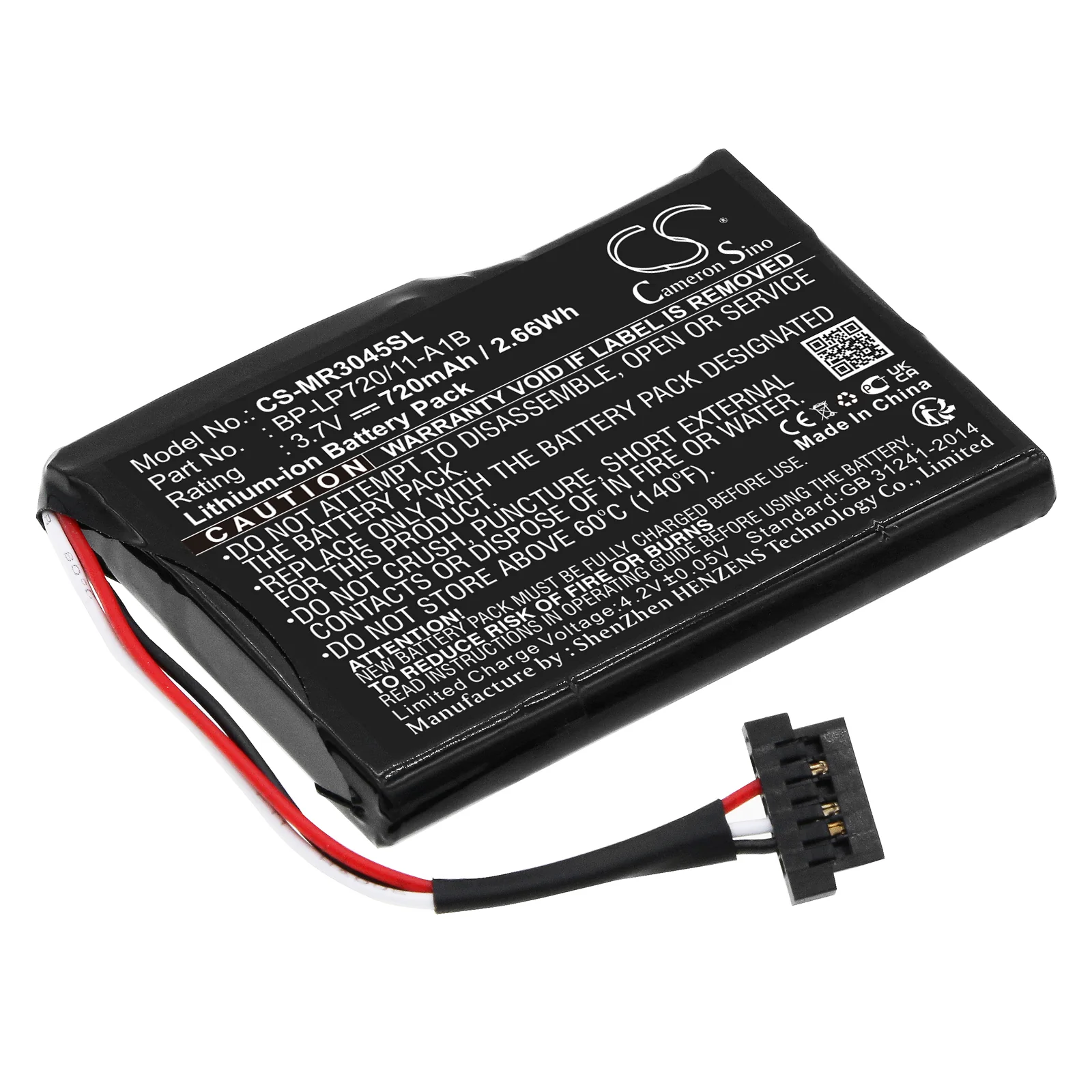 CS-MR3045SL : Battery for Magellan RoadMate 3045, RoadMate 3045-LM, RoadMate 3045-MU - Replaces Magellan BP-LP720/11-A1B - Image 3