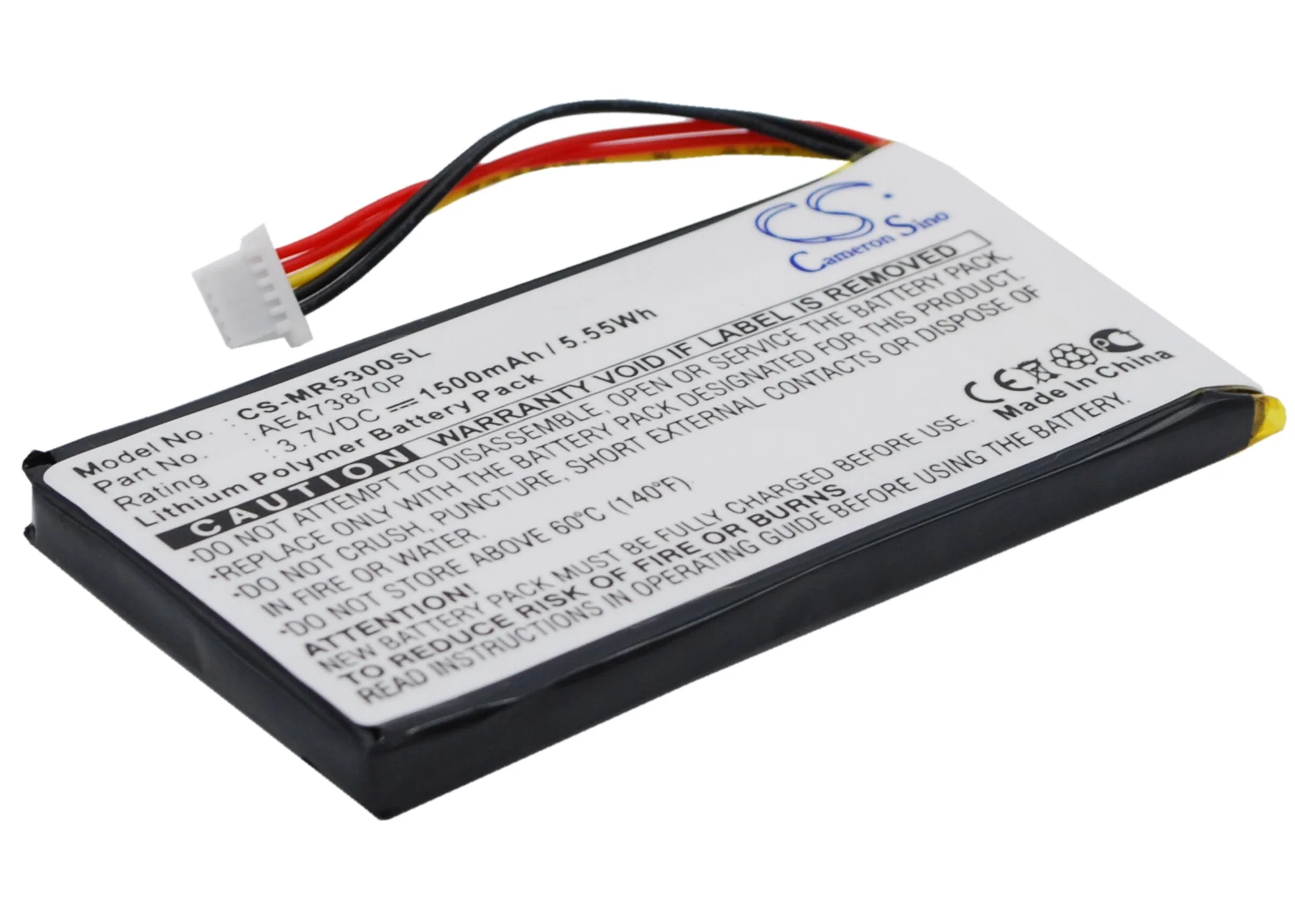 CS-MR5300SL : Battery for Magellan Maestro 5300, Maestro 5310, Maestro Elite 5340 - Replaces Magellan AE473870P - Image 2