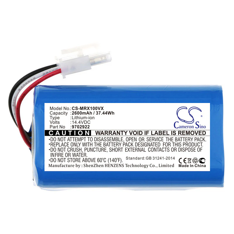 CS-MRX100VX : Battery for Miele Scout RX1, RX1-SJQL0, Scout RX2 60 and others - Replaces Miele 9702922 - Image 3