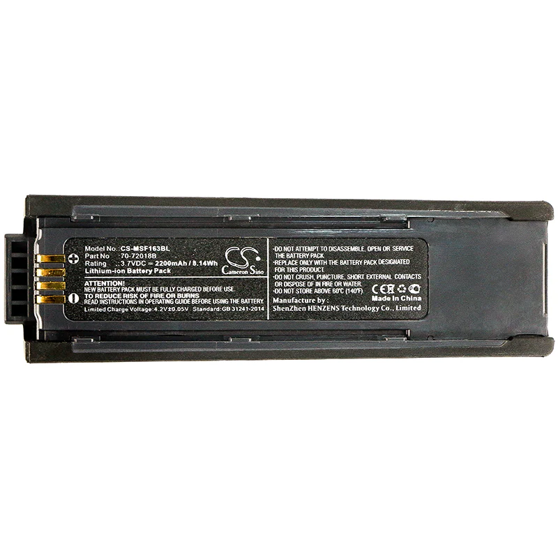 CS-MSF163BL : Battery for Metrologic MS1633 FocusBT - Replaces Metrologic 70-72018, 70-72018B, BJ-MJ02X-2K4KSM and others - Image 5