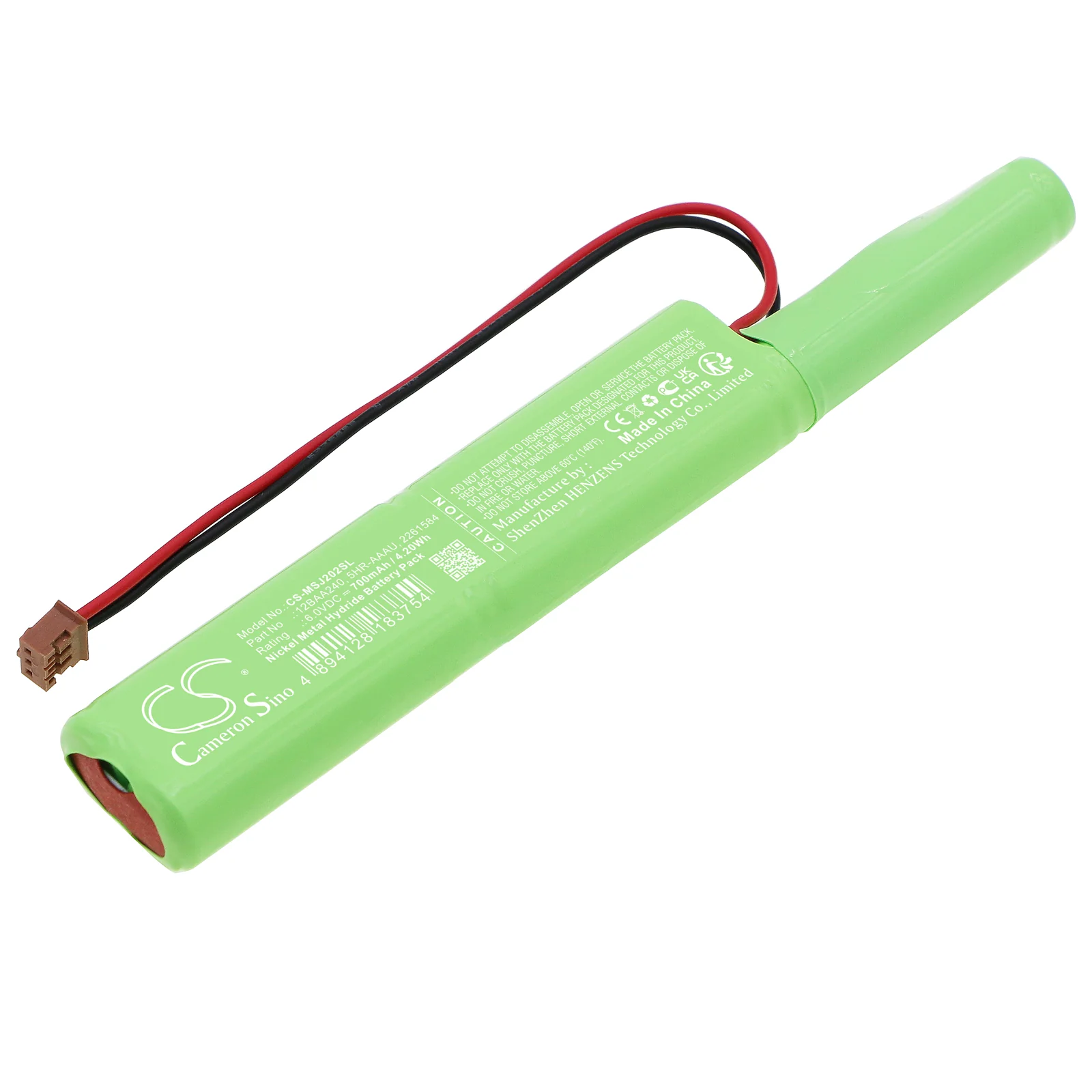 CS-MSJ202SL : Battery for Mitutoyo Surftest SJ-201 - Replaces Mitutoyo 12BAA240, 5HR-AAAU, 2261584 - Image 6