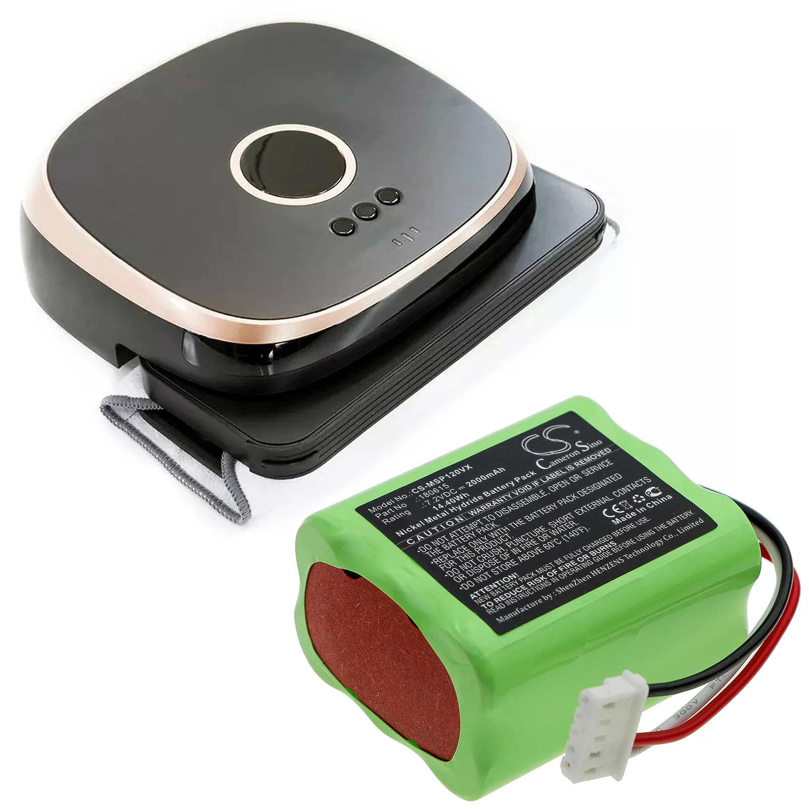 CS-MSP120VX : Battery for Mamibot Sweepur 120 - Replaces Mamibot 180615 - Image 6