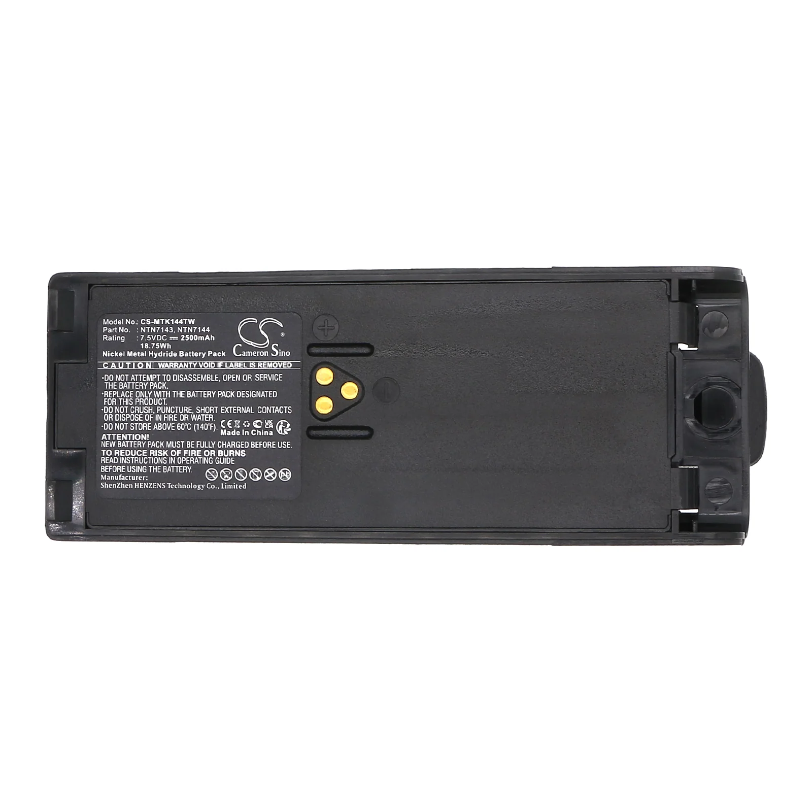 CS-MTK144TW : Battery for Motorola GP900, GP1200, HT1000 and others - Replaces Motorola NTN7143, NTN7143CR, NTN7144 and others - Image 6
