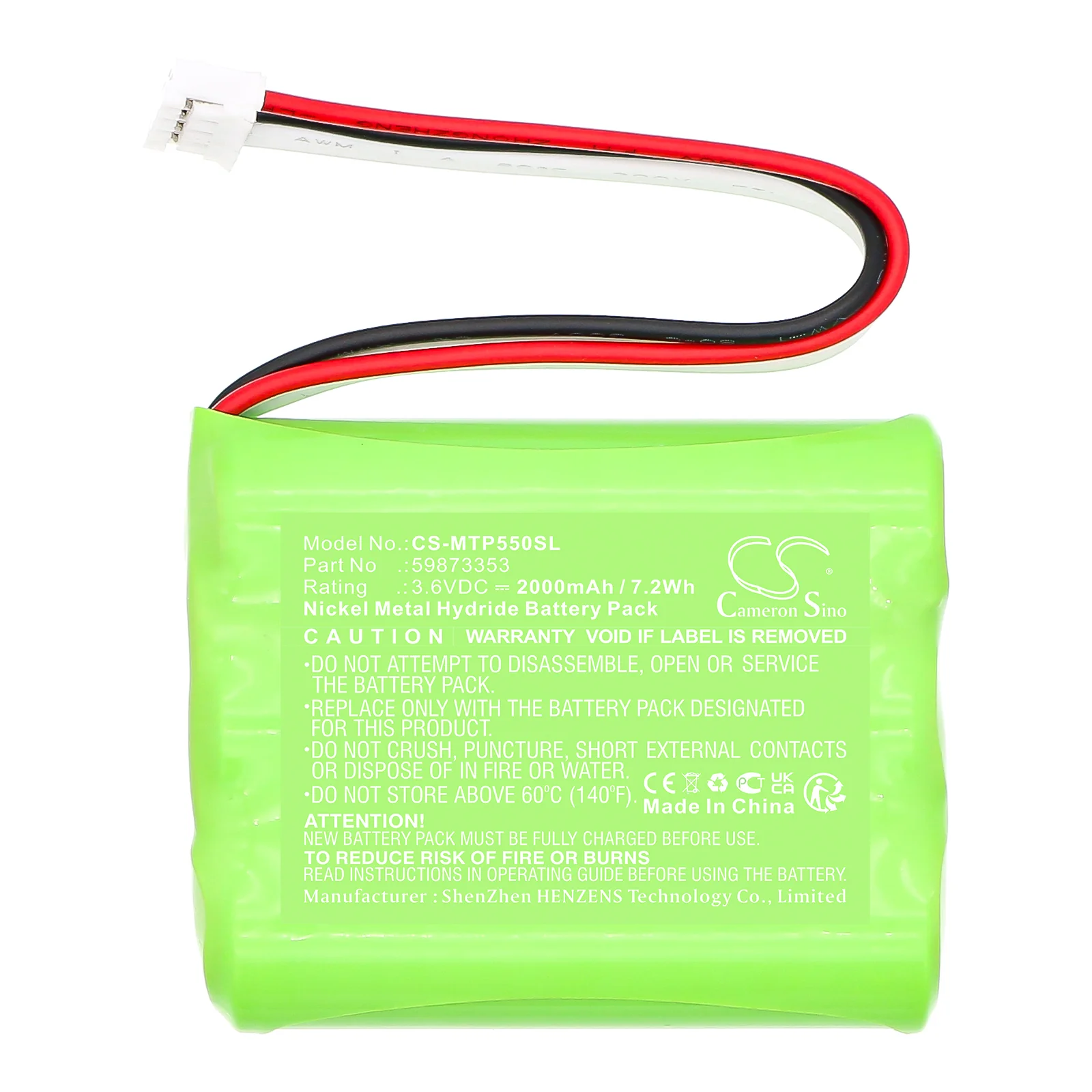 CS-MTP550SL : Battery for Midtronics OP-5500 - Replaces Midtronics 59873353, BP-55, HHR-15F3G1 - Image 6