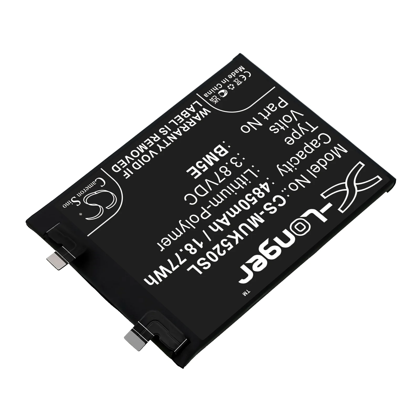 CS-MUK520SL : Battery for Xiaomi Redmi K50 Pro, 22021211RC, 22011211C - Replaces Xiaomi BM5E - Image 2