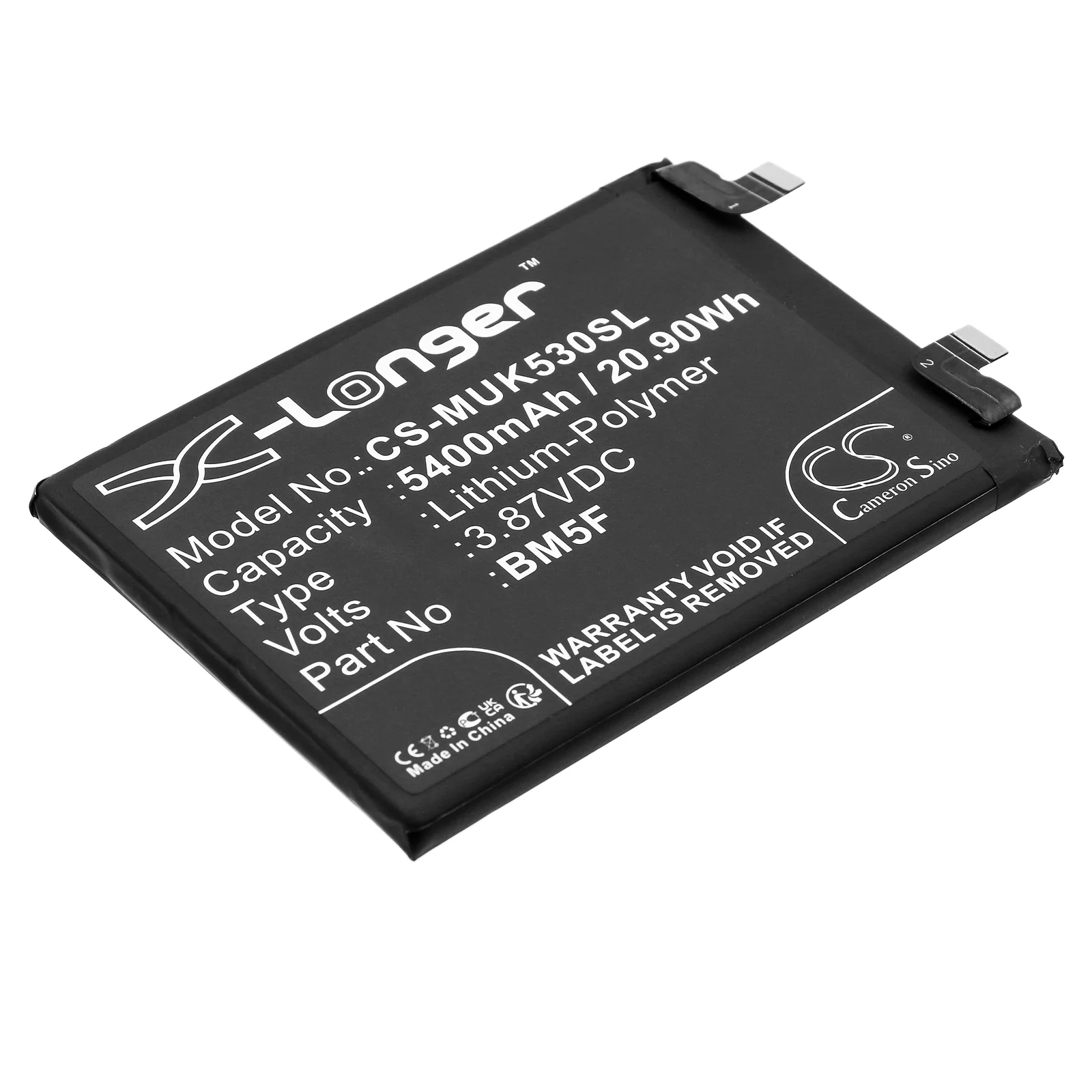 CS-MUK530SL : Battery for Redmi K50, K50 5G, 22041211AC - Replaces Redmi BM5F