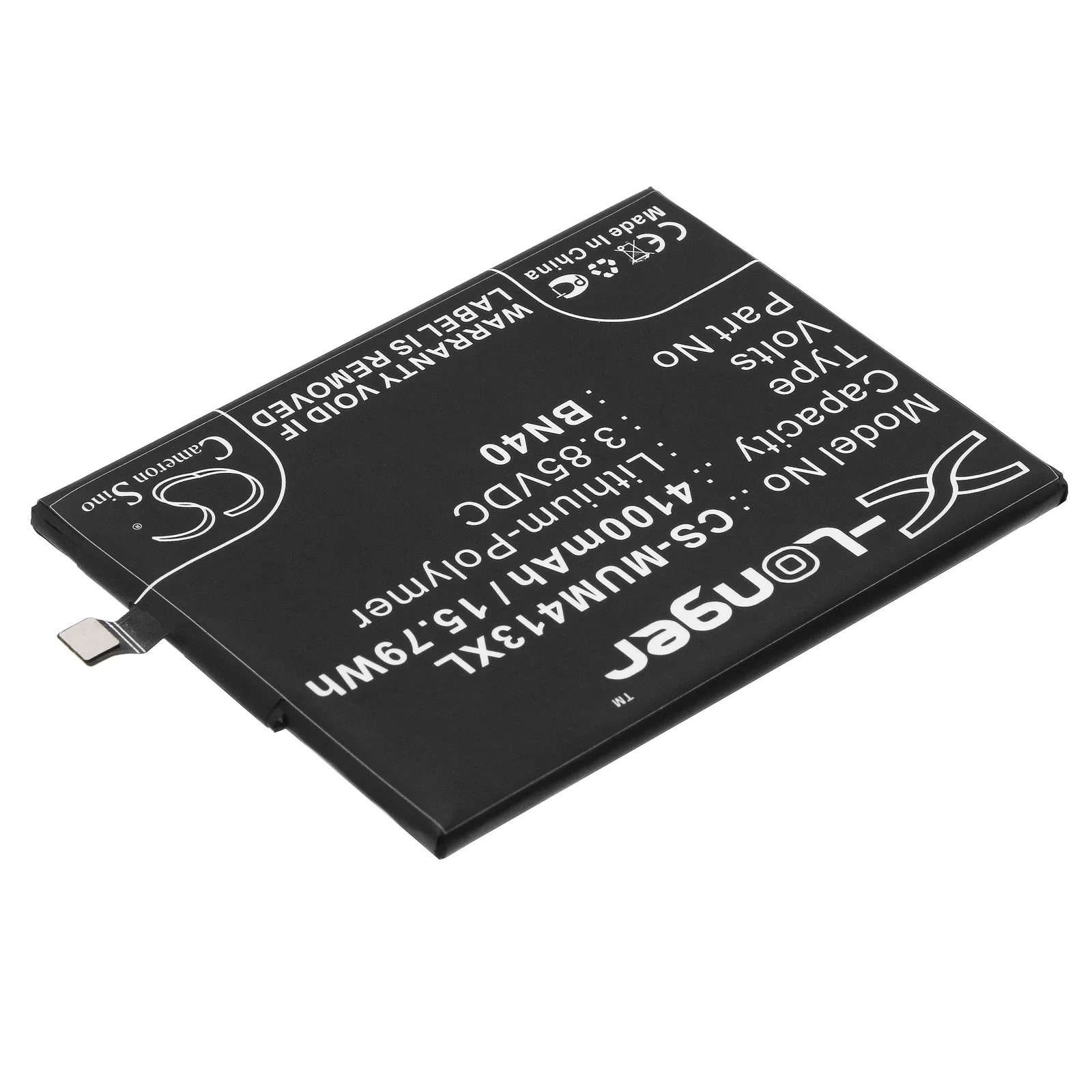 CS-MUM413XL : Battery for Hongmi 4 Premium Edition, 4X Premium Edition, Redmi 4X Premium Edition Dual SIM TD-LTE and others - Replaces Hongmi BN40 - Image 2