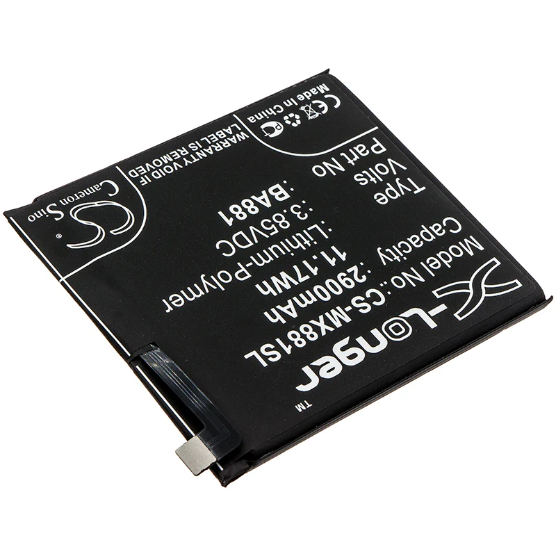 CS-MX881SL : Battery for MeiZu 15, 15 Dual SIM, 15 Dual SIM TD-LTE and others - Replaces MeiZu BA881 - Image 3