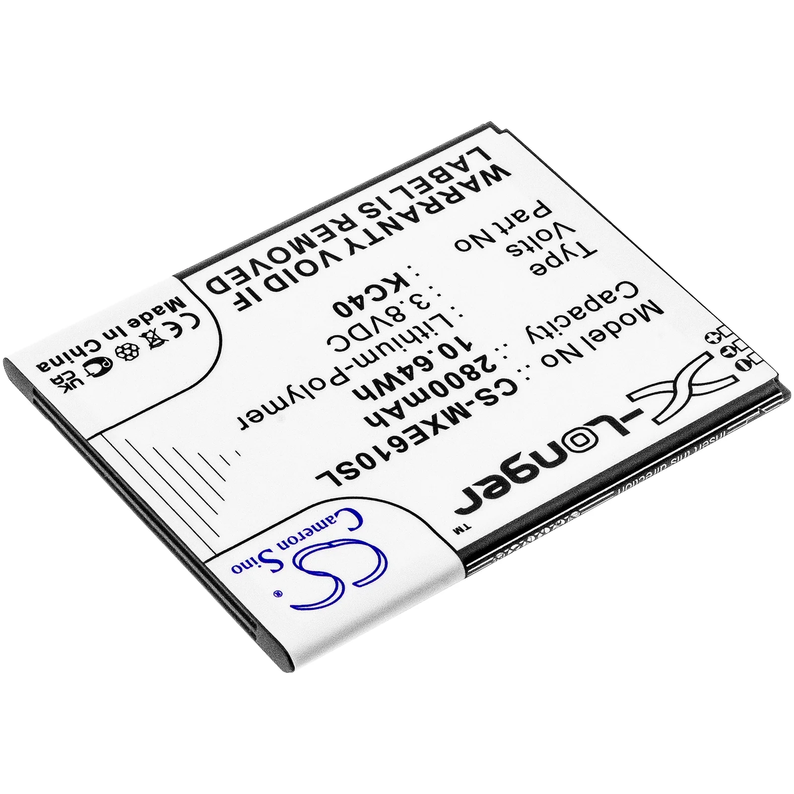 CS-MXE610SL : Battery for Lenovo K10 2019, K10 2019 Global, XT2025-3 - Replaces Lenovo KC40 - Image 2