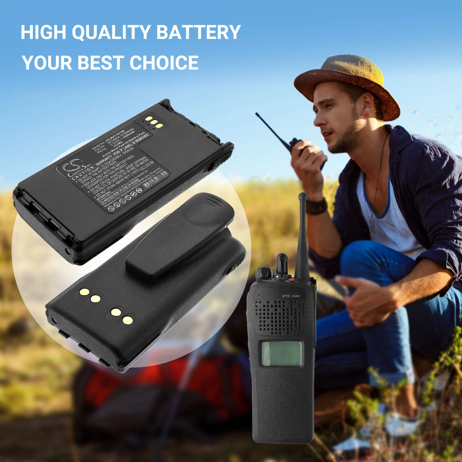 CS-MXT151TW : Battery for Motorola XTS1500, XTS2500, PR1500 and others - Replaces Motorola NTN9815, NTN9815A, NTN9851AR and others - Image 3