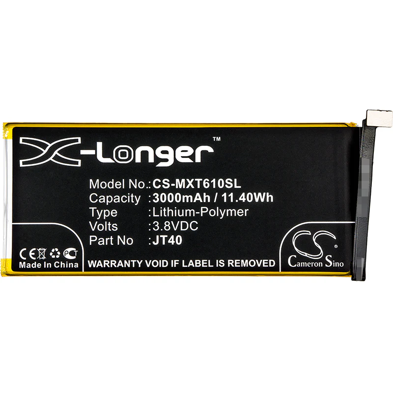 CS-MXT610SL : Battery for Motorola Moto G6 Plus, XT1926-6, XT1926-7 and others - Replaces Motorola JT40 - Image 3