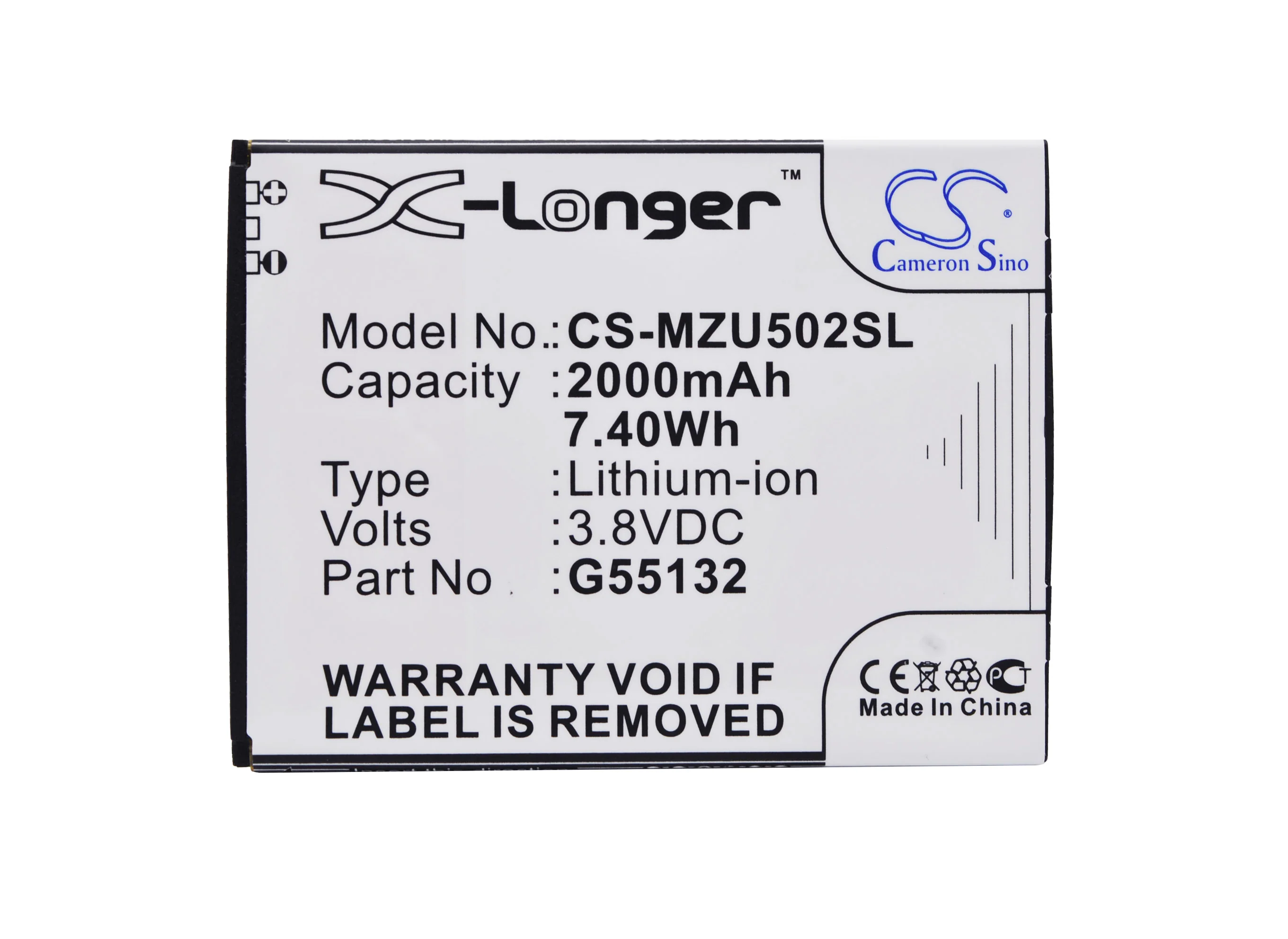 CS-MZU502SL : Battery for Navon Mizu M502, Mizu D502 - Replaces Navon G55132 - Image 4