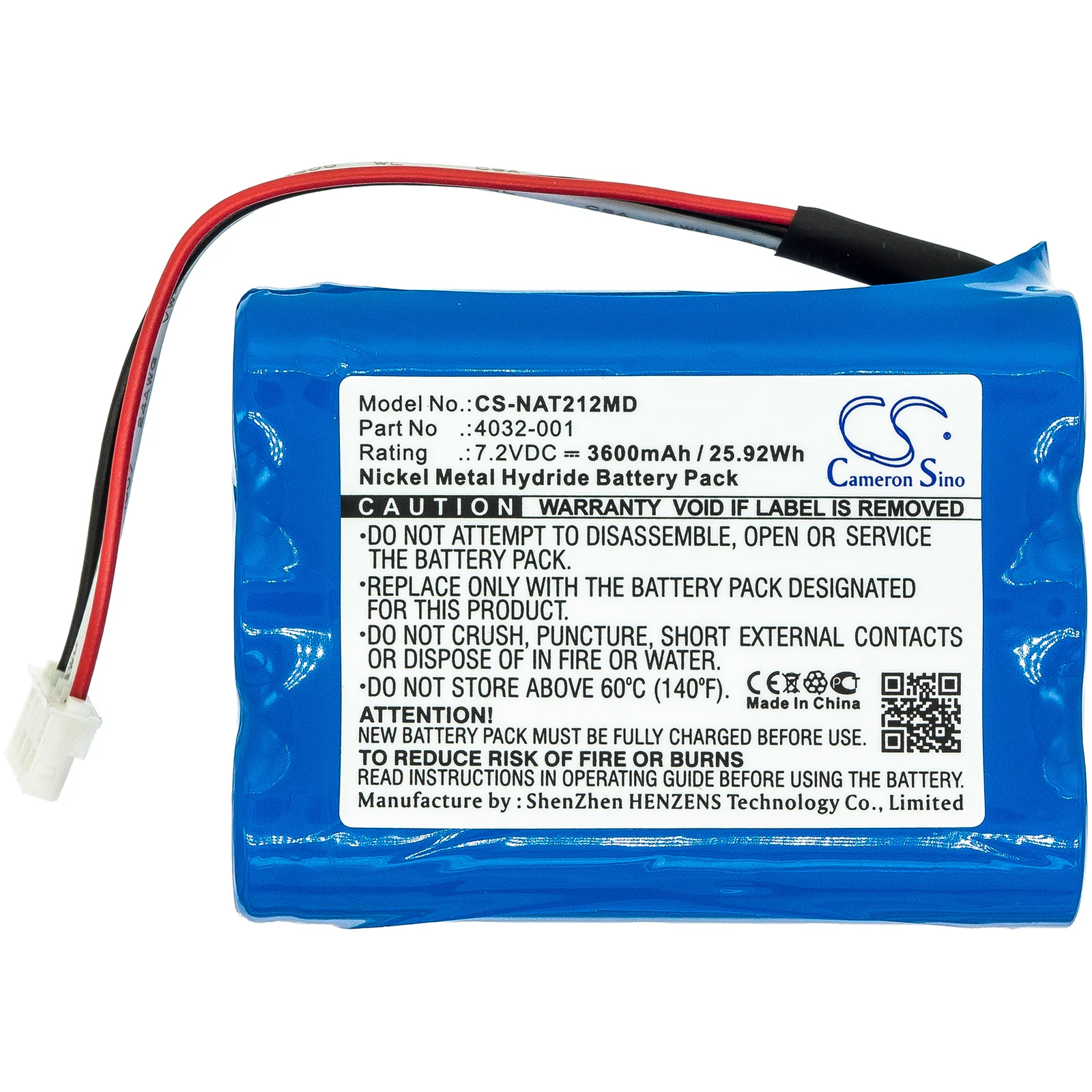 CS-NAT212MD : Battery for Nonin Avant 2120 NIBP Monitor, Avant 9600 Pulse Oximeter, Avant 9700 Pulse Oximeter and others - Replaces Nonin 4032-001, OM11378, B11378 and others - Image 5