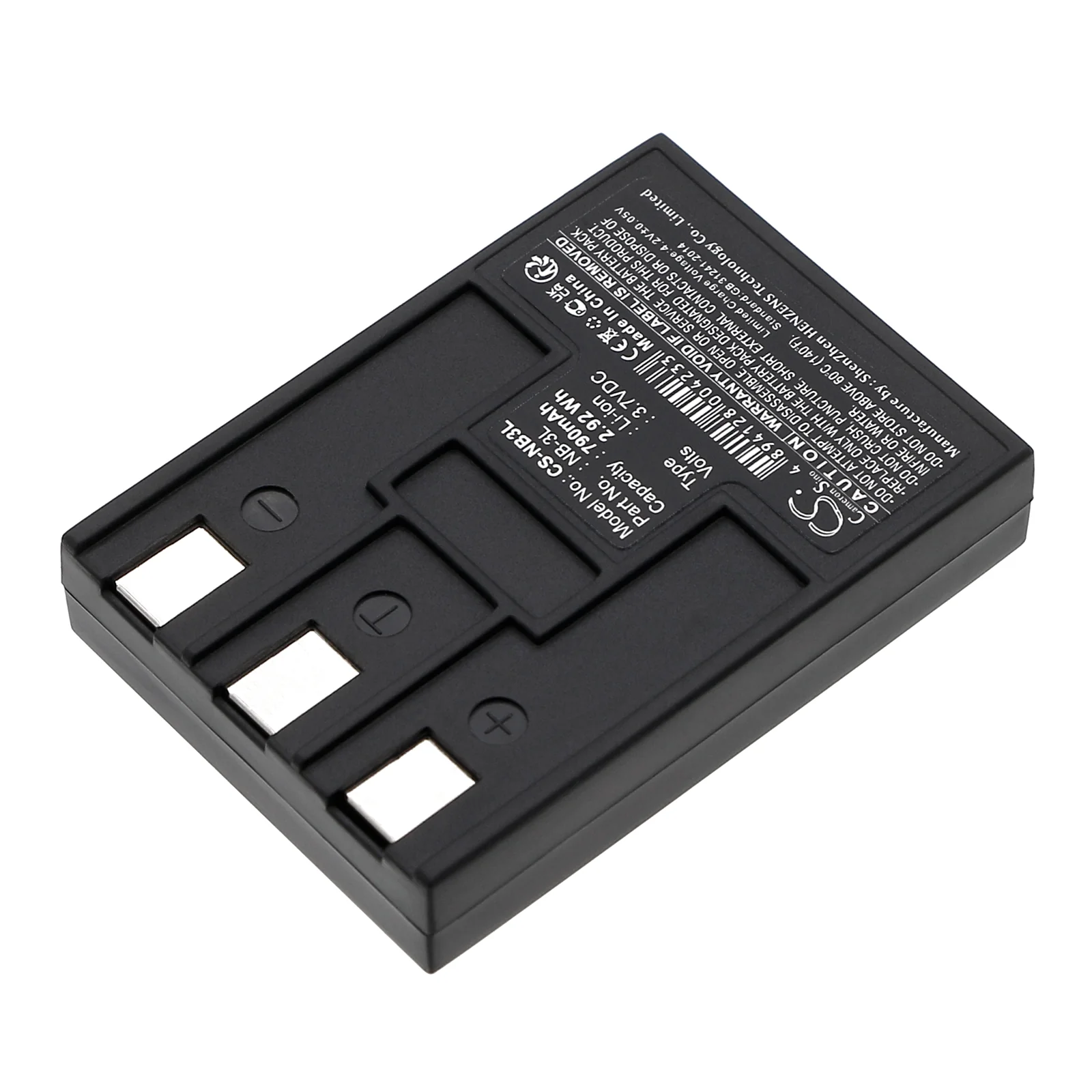 CS-NB3L : Battery for Canon Digital IXUS 700, IXUS 750, IXUS i and others - Replaces Canon NB-3L - Image 5