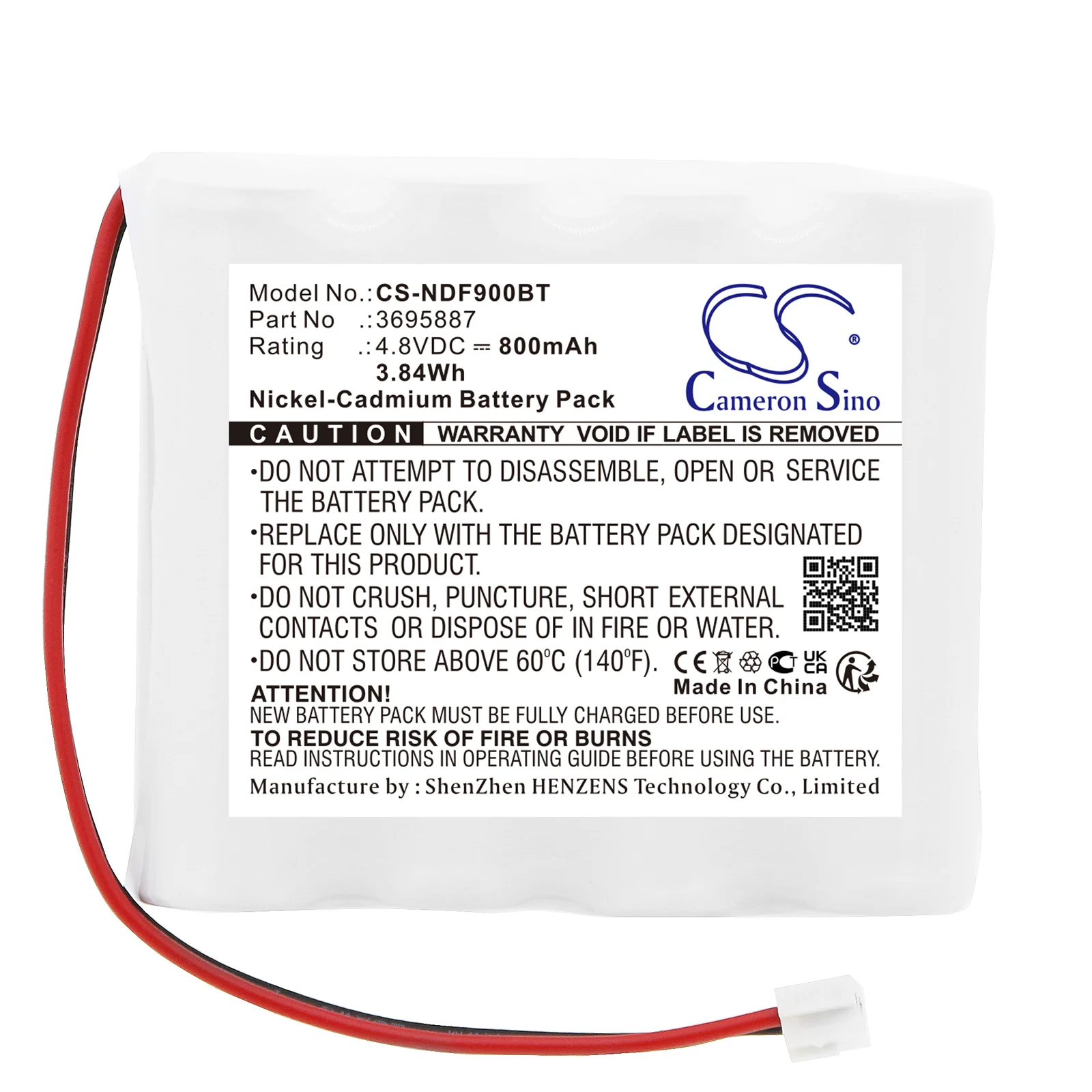 CS-NDF900BT : Battery for Indexa Repeater 9000FR 35516 - Replaces Indexa 3695887 - Image 4