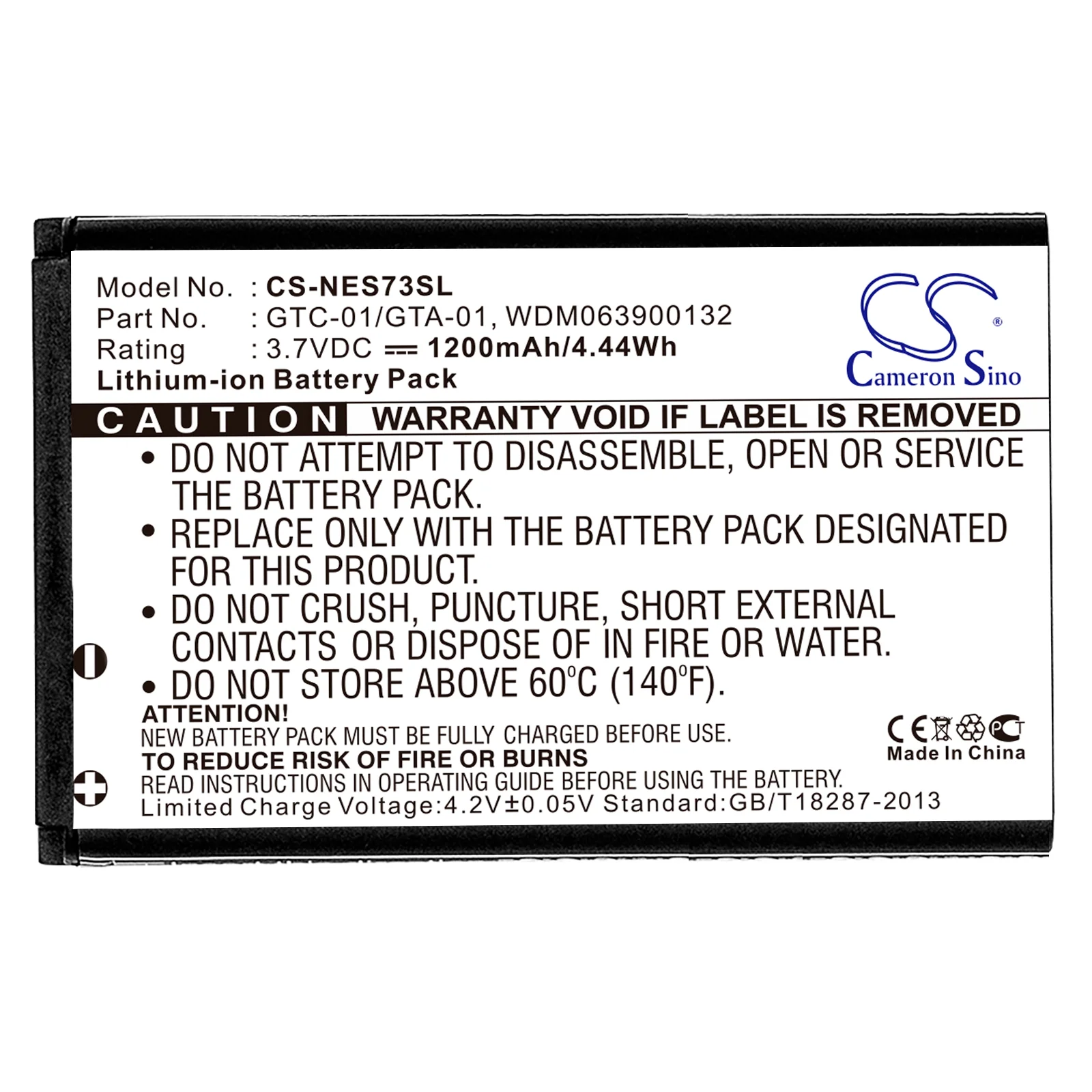 CS-NES73SL : Battery for Neo 1973 - Replaces Neo GTC-01/GTA-01, WDM063900132 - Image 2