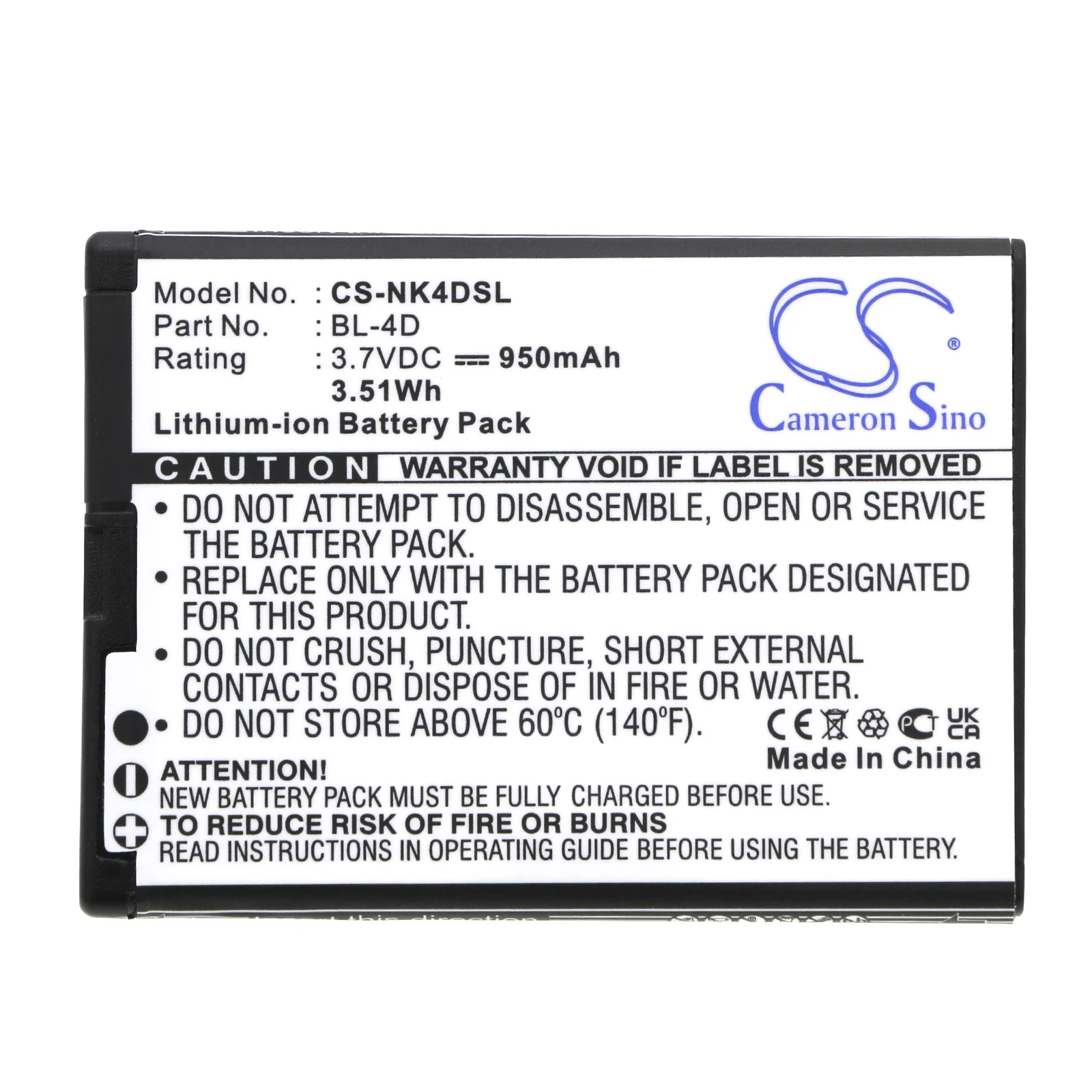 CS-NK4DSL : Battery for NGM Fred - Replaces NGM BL22 - Image 3