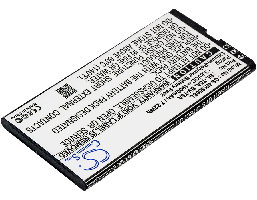 CS-NK550SL : Battery for Microsoft Lumia 550, RM-1127, Lumia 730 and others - Replaces Microsoft BL-T5A, BV-T5A - Image 2