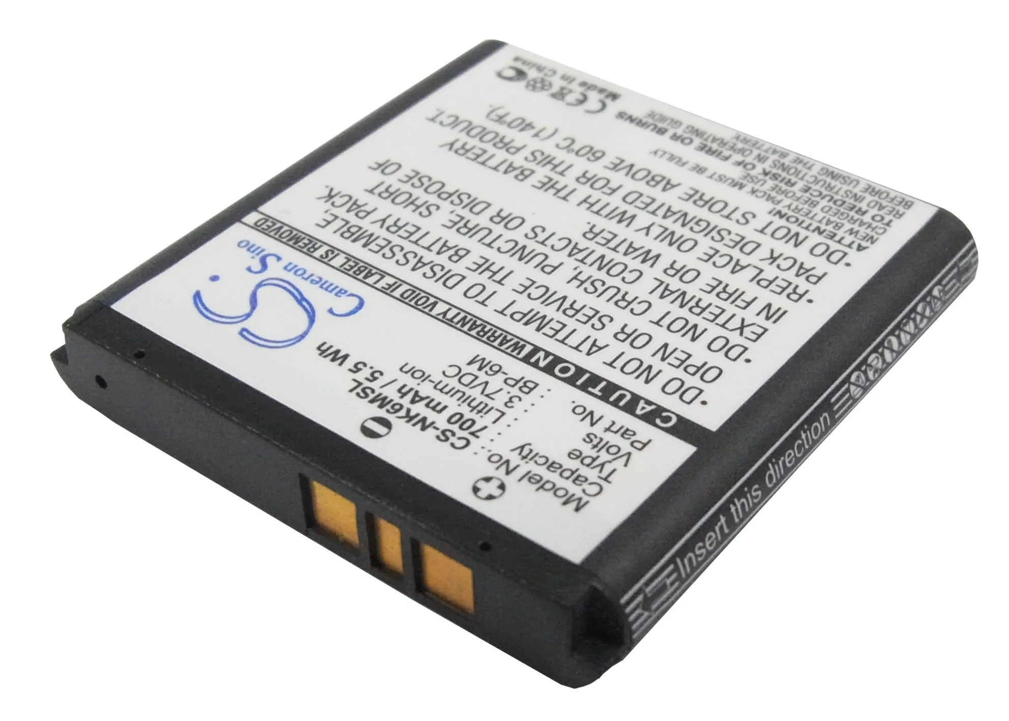 CS-NK6MSL : Battery for Mobiado Lucido, Luminoso, Stealth - Replaces Mobiado BP-6M-S - Image 2