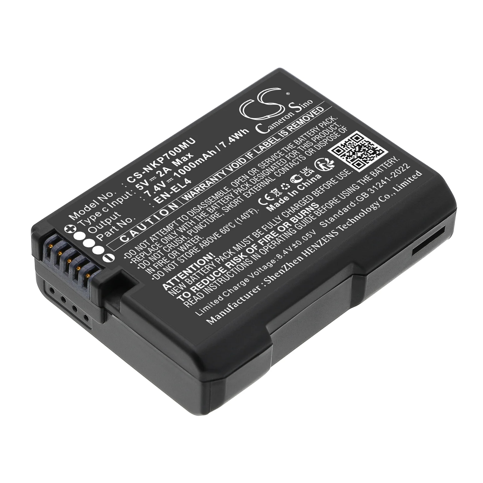 CS-NKP700MU : Battery for NiKon Coolpix P7000, Coolpix P7100, Coolpix P7700 and others - Replaces NiKon EN-EL14, EN-EL4, EN-EL4a and others - Image 6
